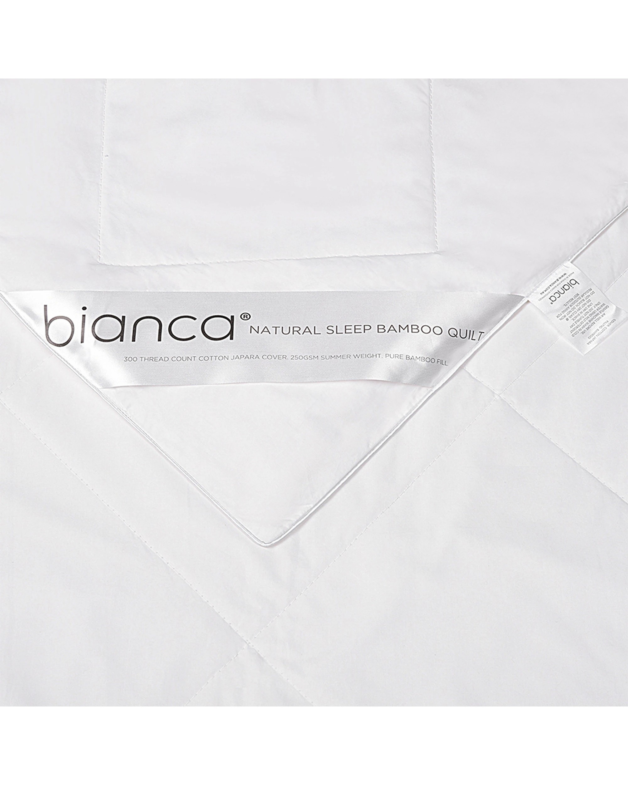 6 Bianca Sleep 250gsm Quilt Bamboo Fill Cotton - Super King Bed - White, 6 of 7