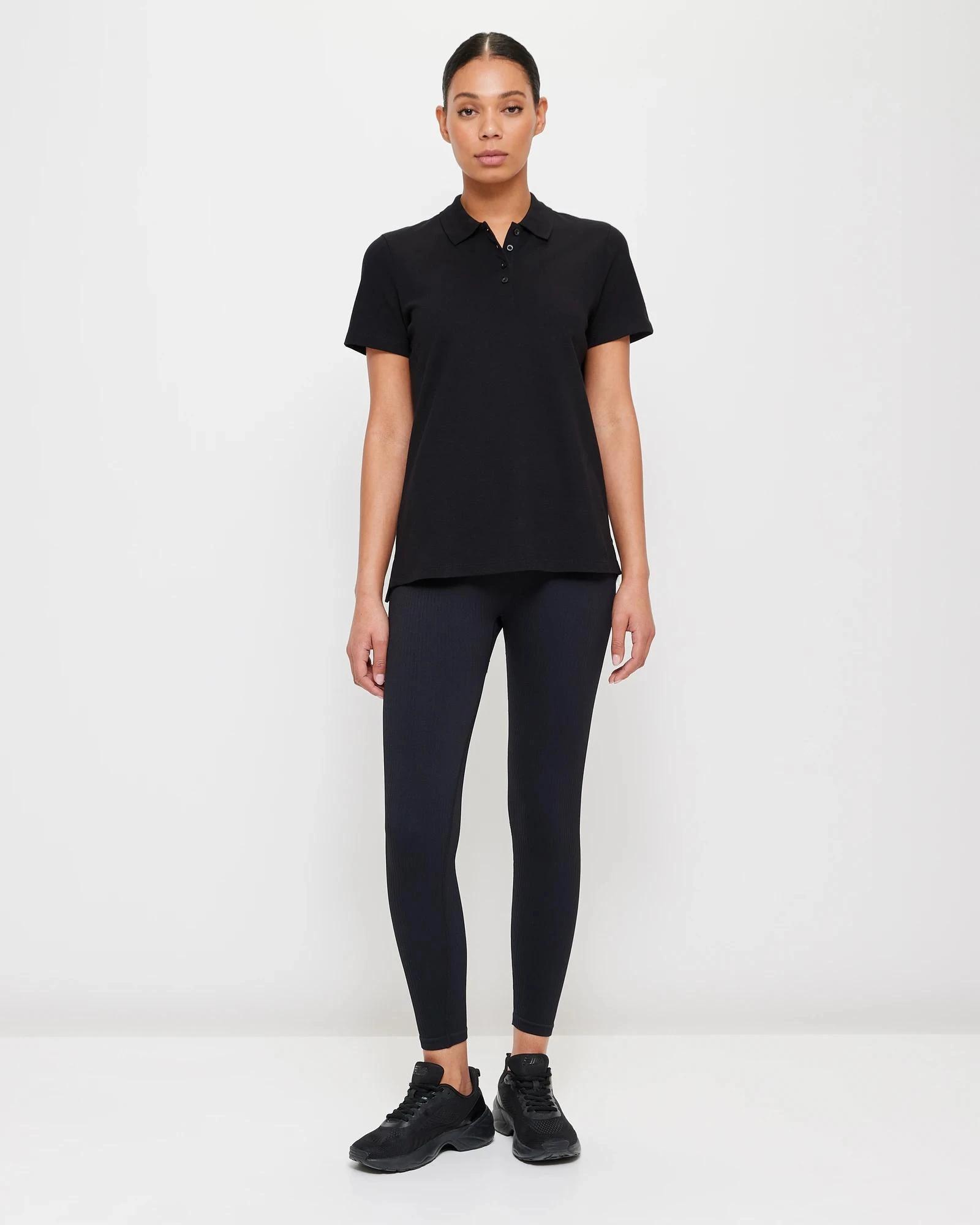 2 Target Active Pique Polo T-Shirt BLACK, 2 of 6