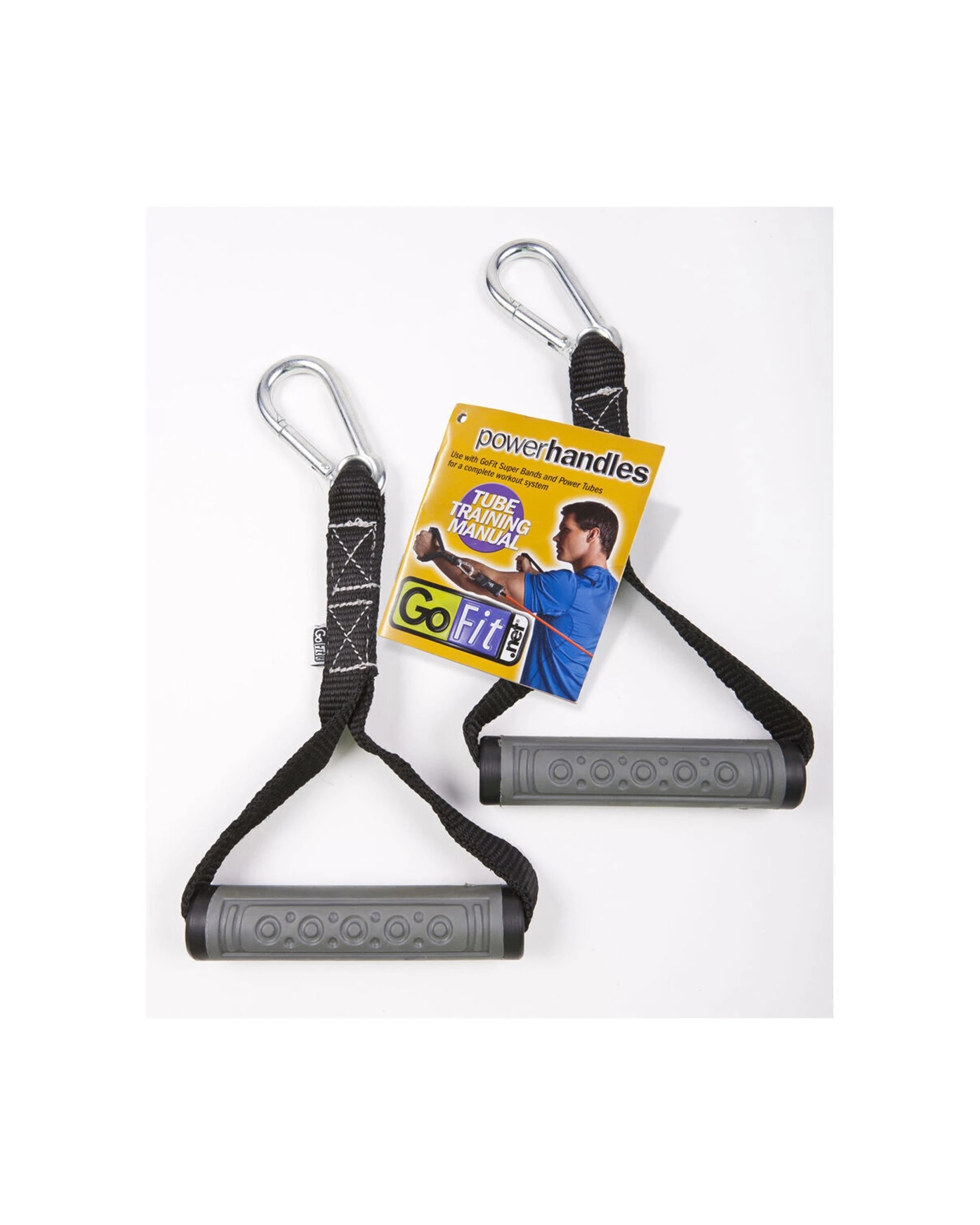 3 GOFIT Power Band Pull Handle Pair With Carabiner For Super Bands And Tubes - Multi, 3 of 3