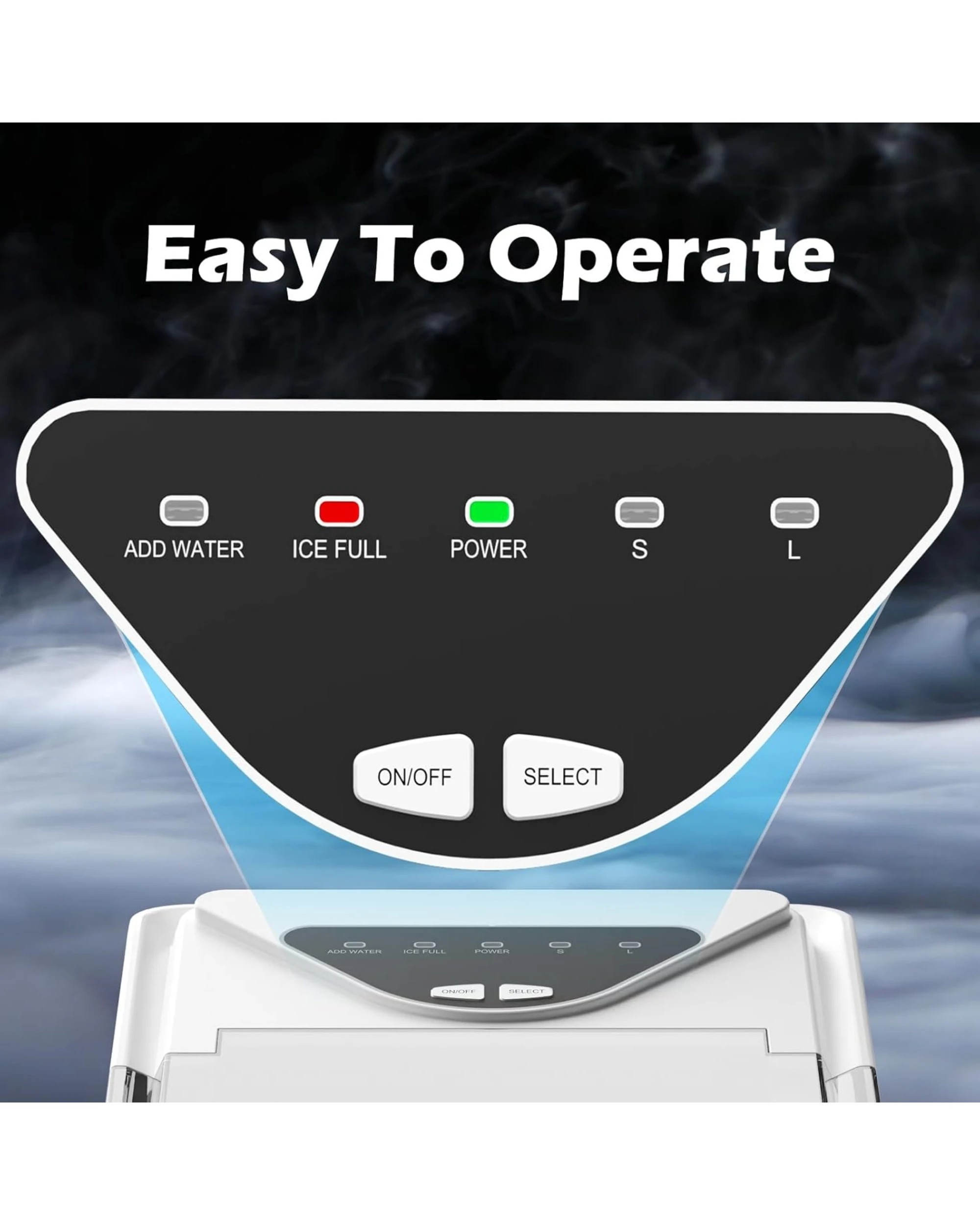 4 Advwin 12kg Ice Maker Self-Cleaning Ice Machine White, 4 of 8