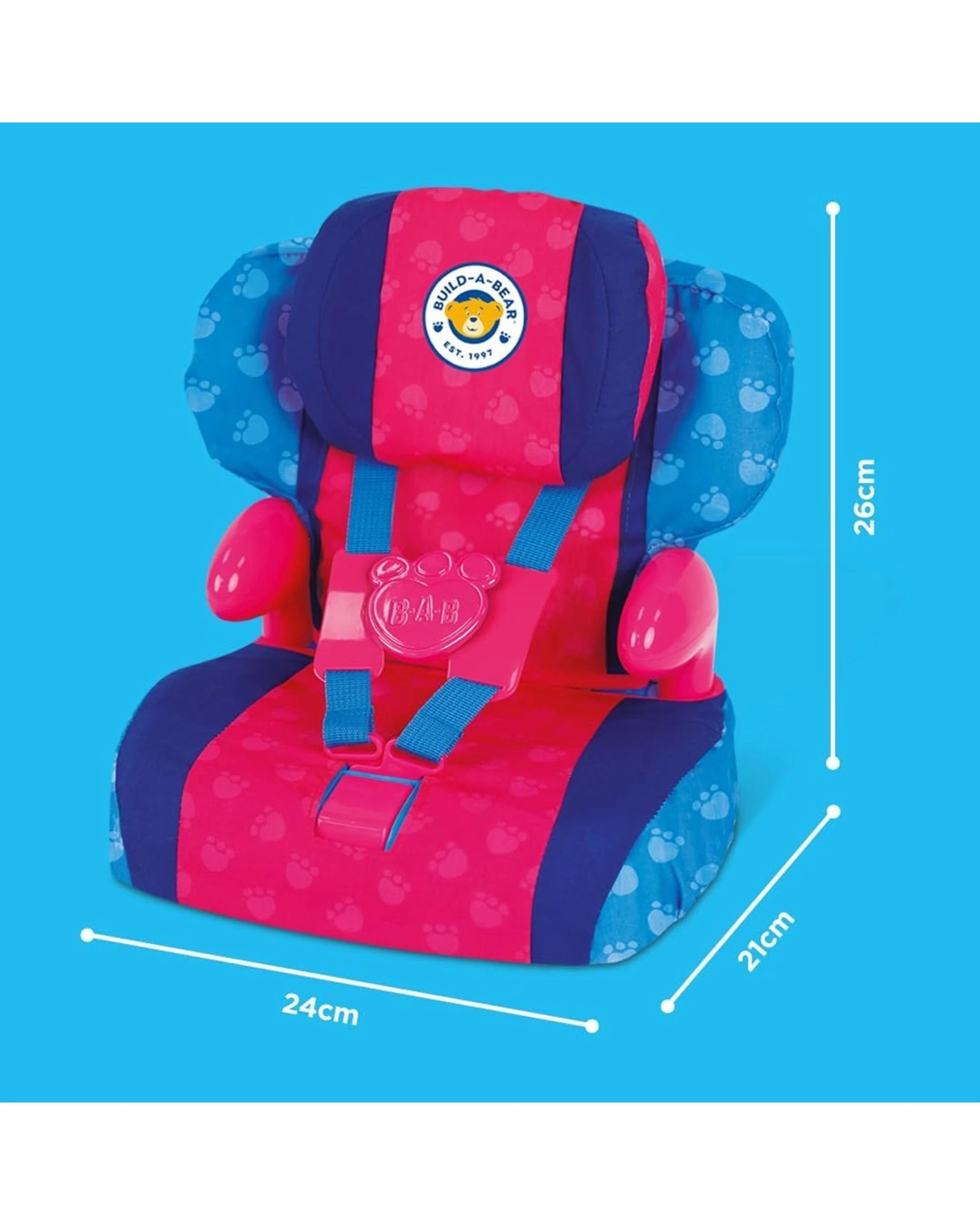 3 Casdon Build-A-Bear Workshop Furry Friend Car Booster Seat, 3 of 6