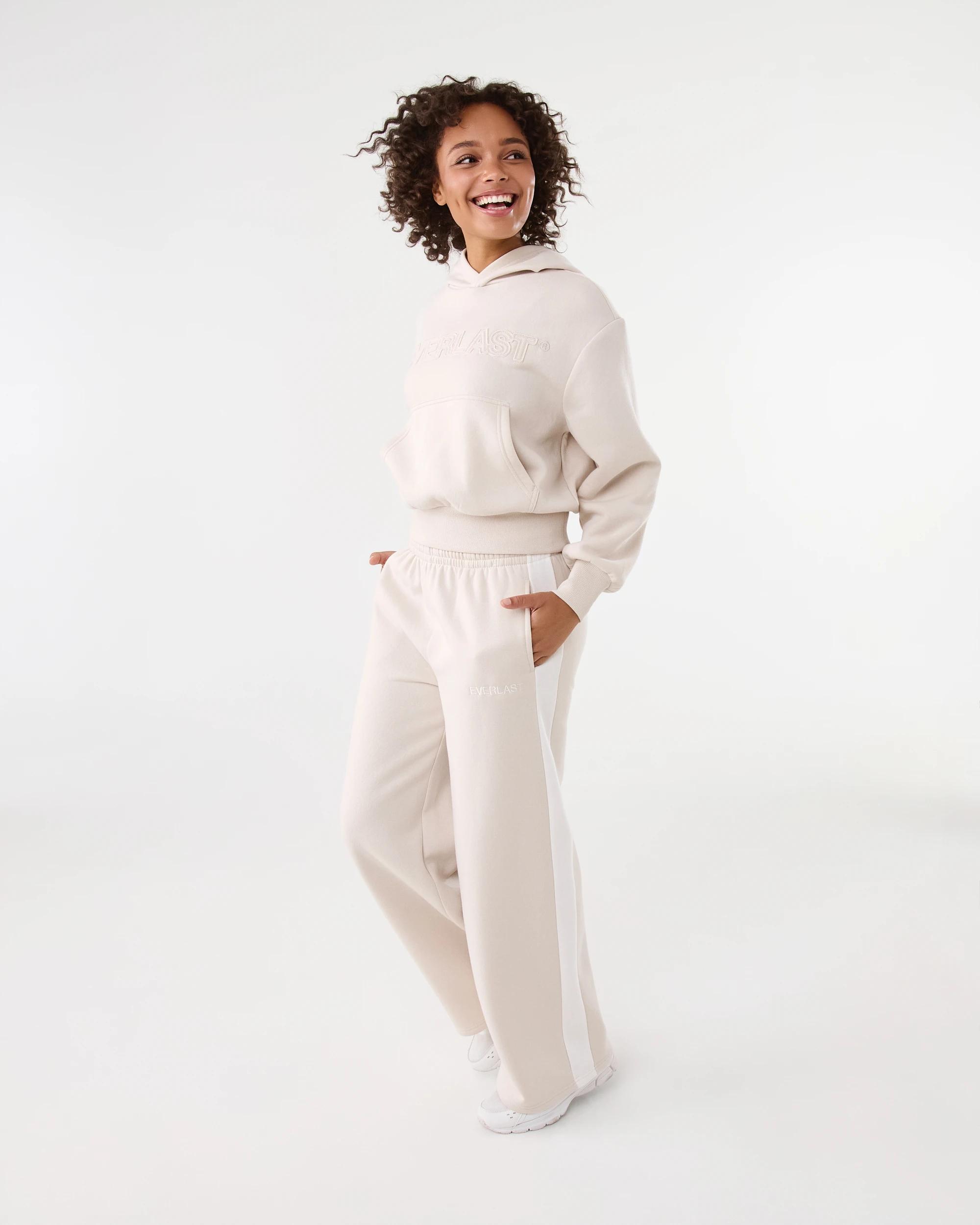 4 Everlast Womens Mid Length Cinched Hoodie Cool Beige, 4 of 7
