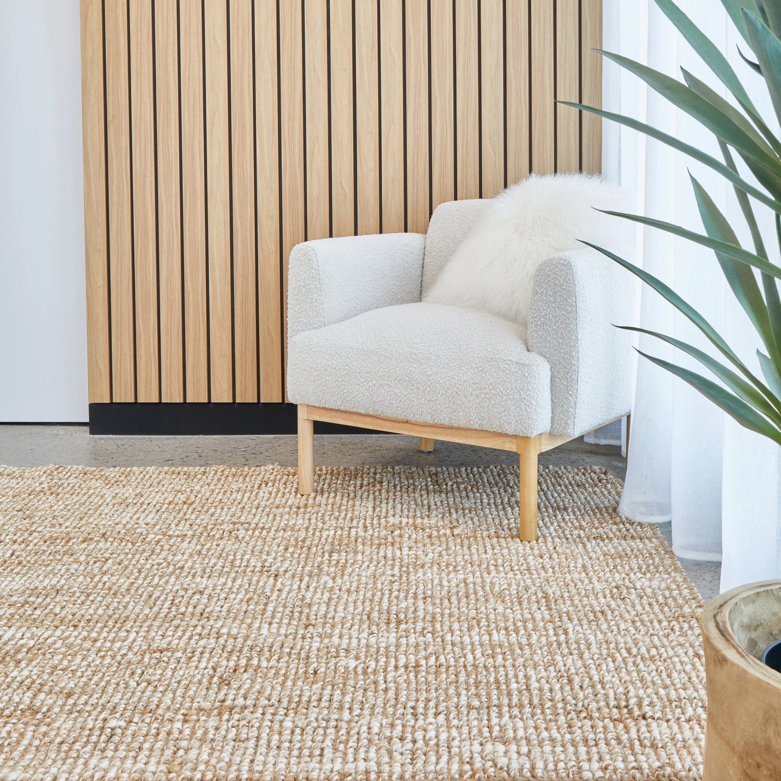 2 Common Ground Rugs Kingsley Hunter 380x280cm - Extra Large Jute Rug - White, 2 of 8
