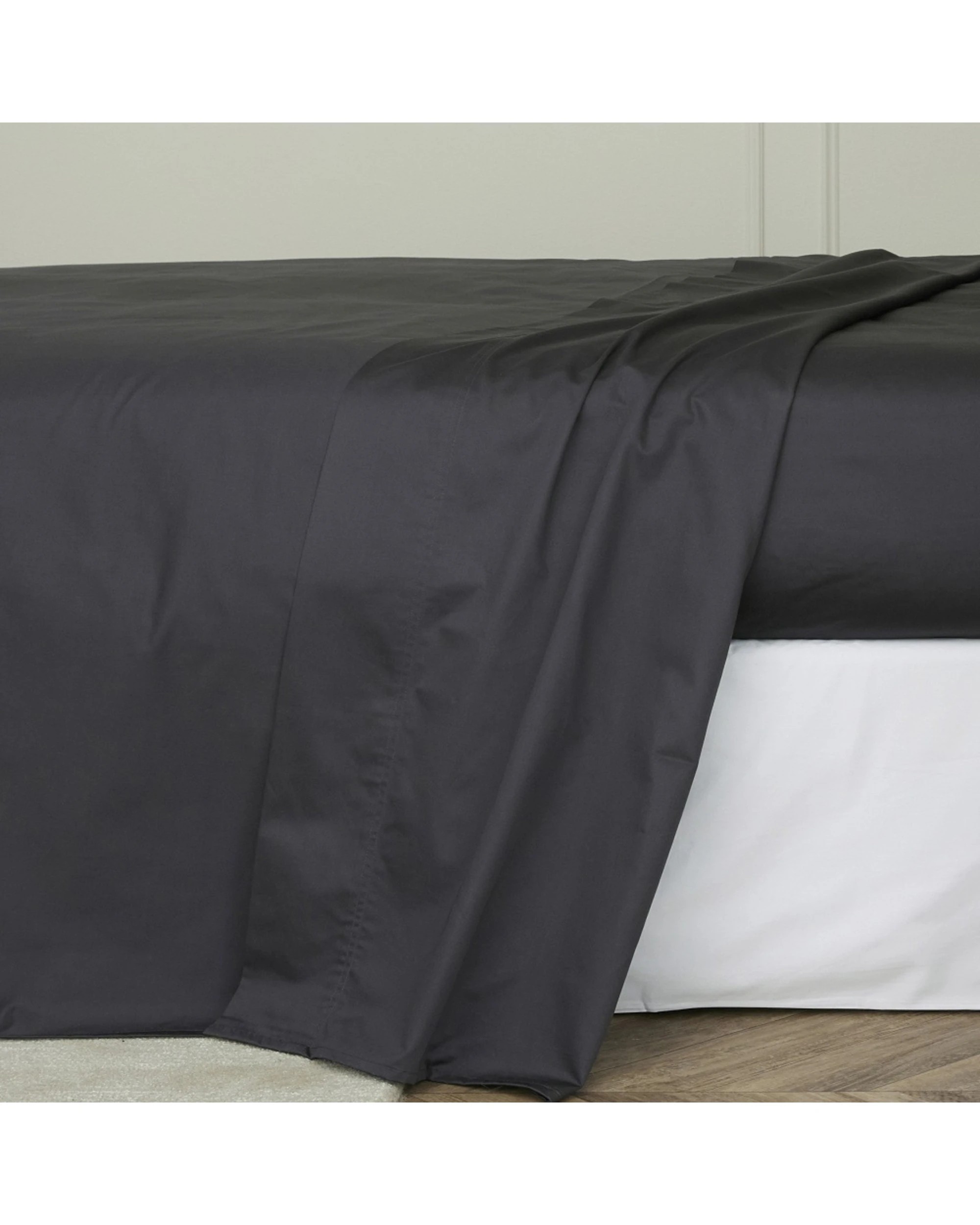 1 Bedding co Flat Sheet 1200TC Egyptian Cotton - King Single Bed - Charcoal, 1 of 4