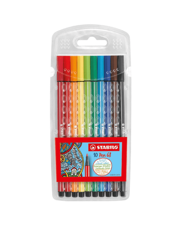 Stabilo Pen 68 Assorted 10 Pack