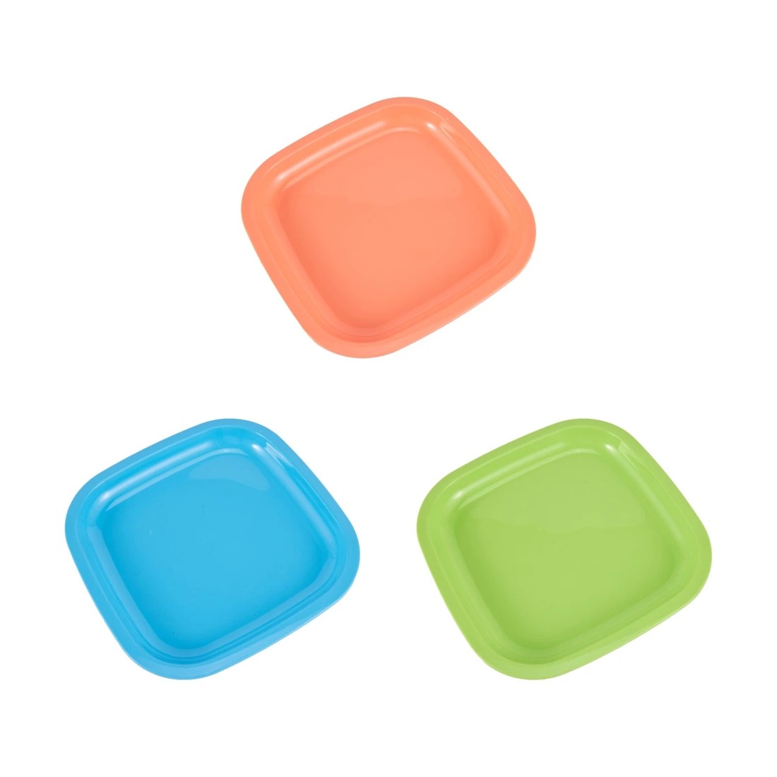 3 3 Pack Square Plates - Assorted, 3 of 7