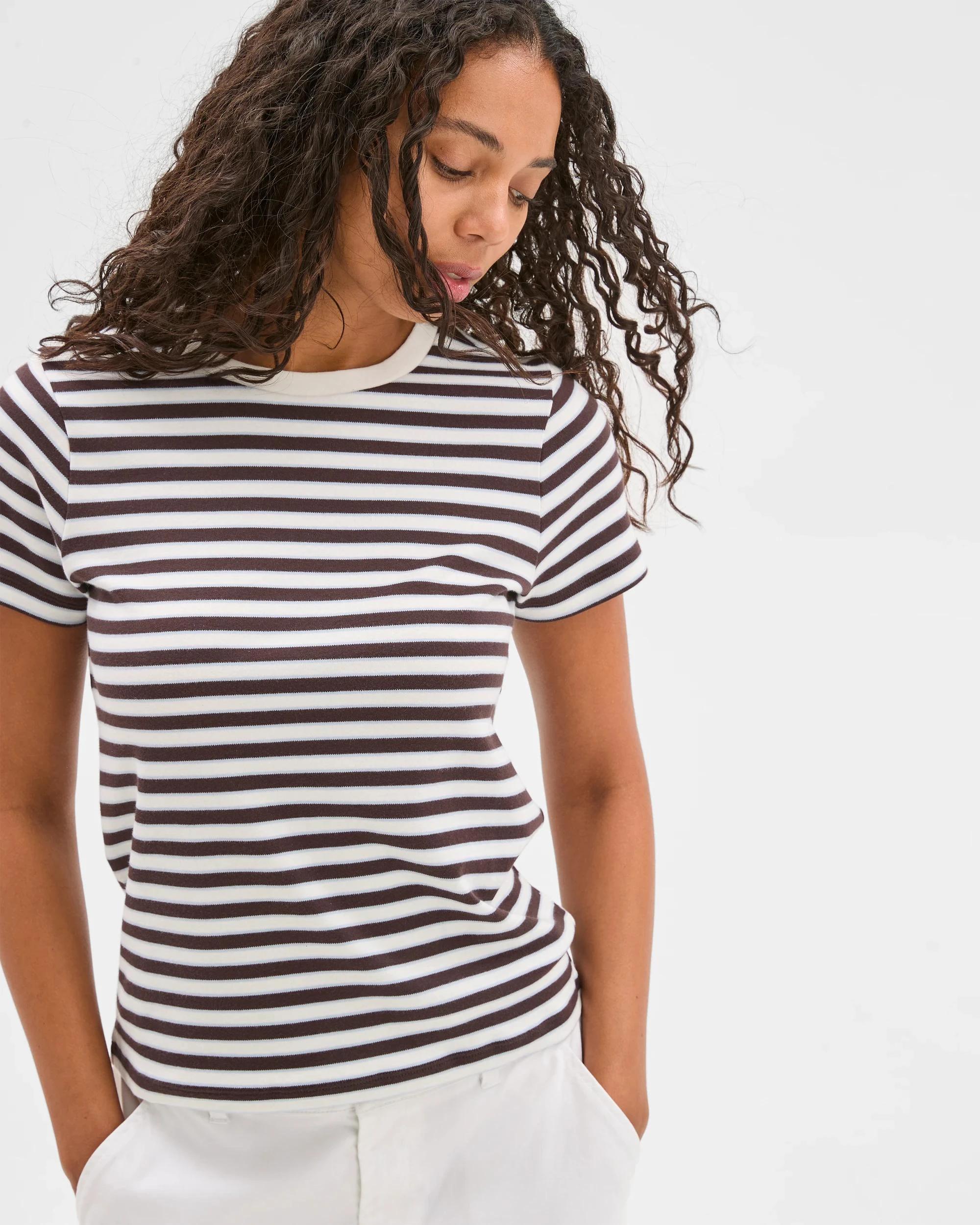 5 Target Australian Cotton Interlock Neat T-Shirt CLOUD DANCER/BRUNETTE/HYDRANGEA, 5 of 6