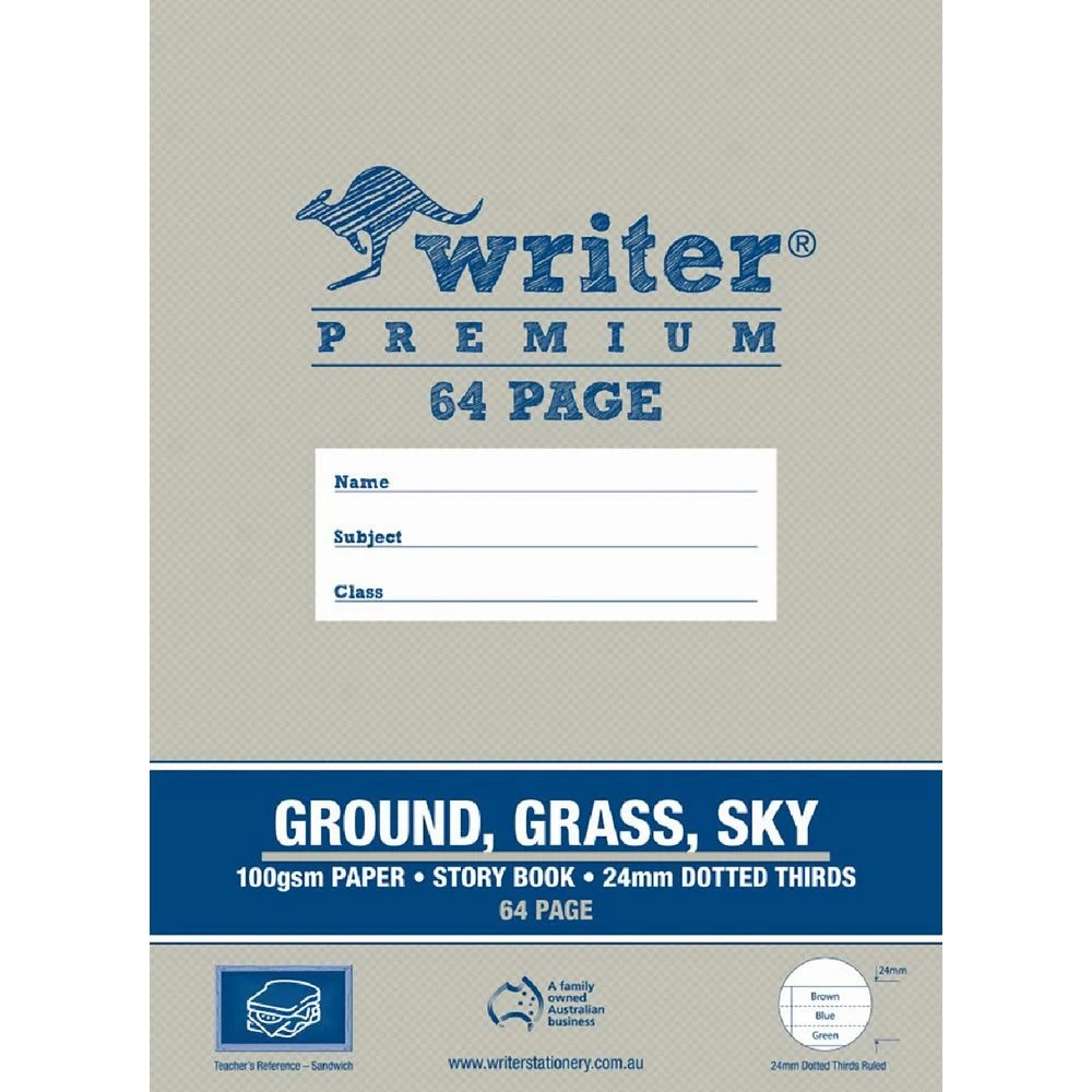 1 Writer Premium Ground/Grass/Sky Story Book 24mm Dot 64pg, 1 of 3