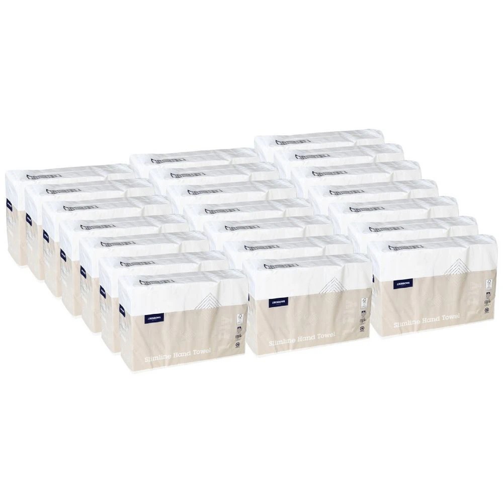 1 J.Burrows Slimline Hand Towel 21 x 185 Sheets Carton, 1 of 1