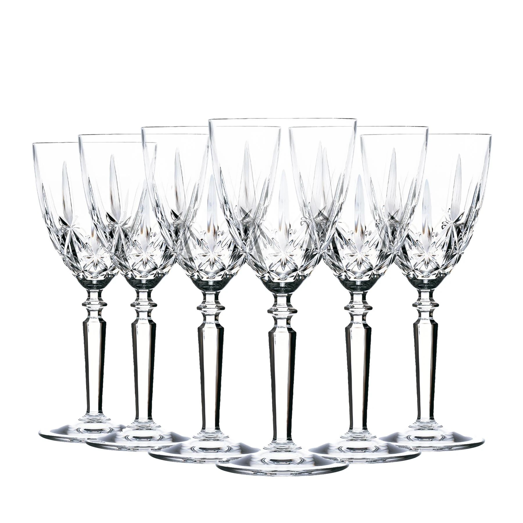 1 RCR Crystal Orchestra Cut Glass Wine Glasses Goblets Set - 290ml - Pack of 6 - Clear, 1 of 7