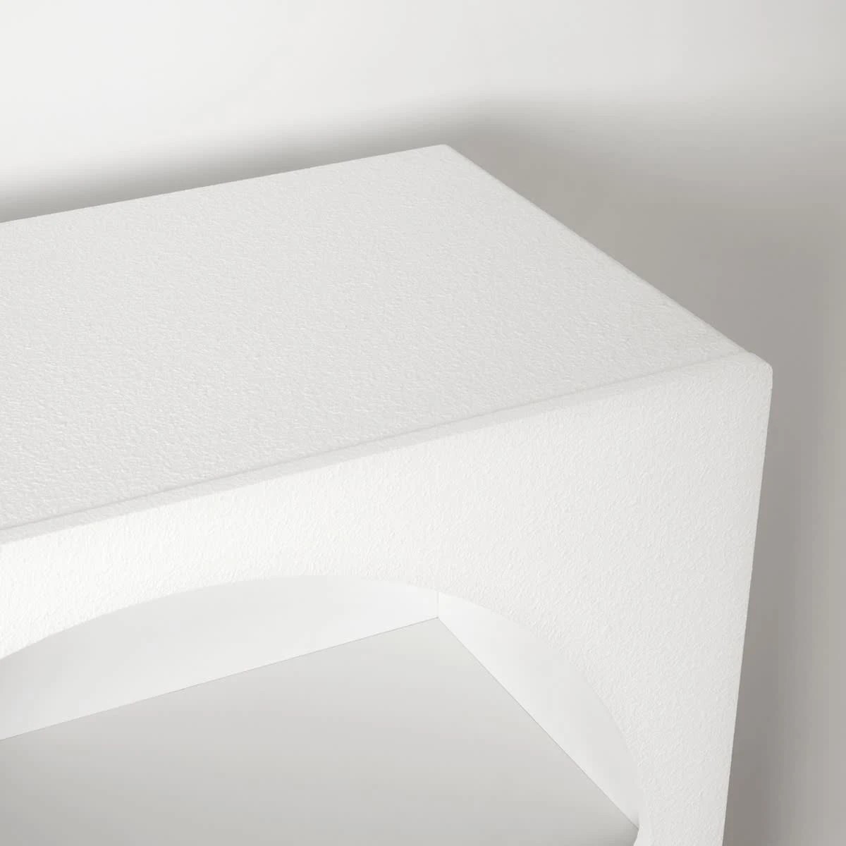 5 Textured Arched Bookcase - White, 5 of 9