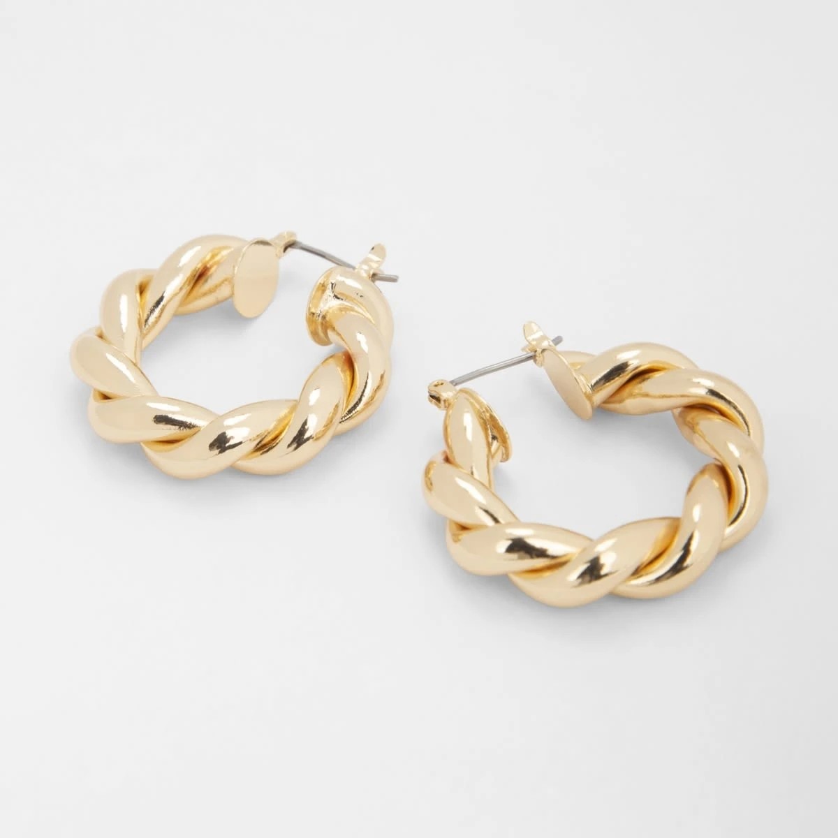 3 Twist Hoop Earrings - Gold Tone, 3 of 5