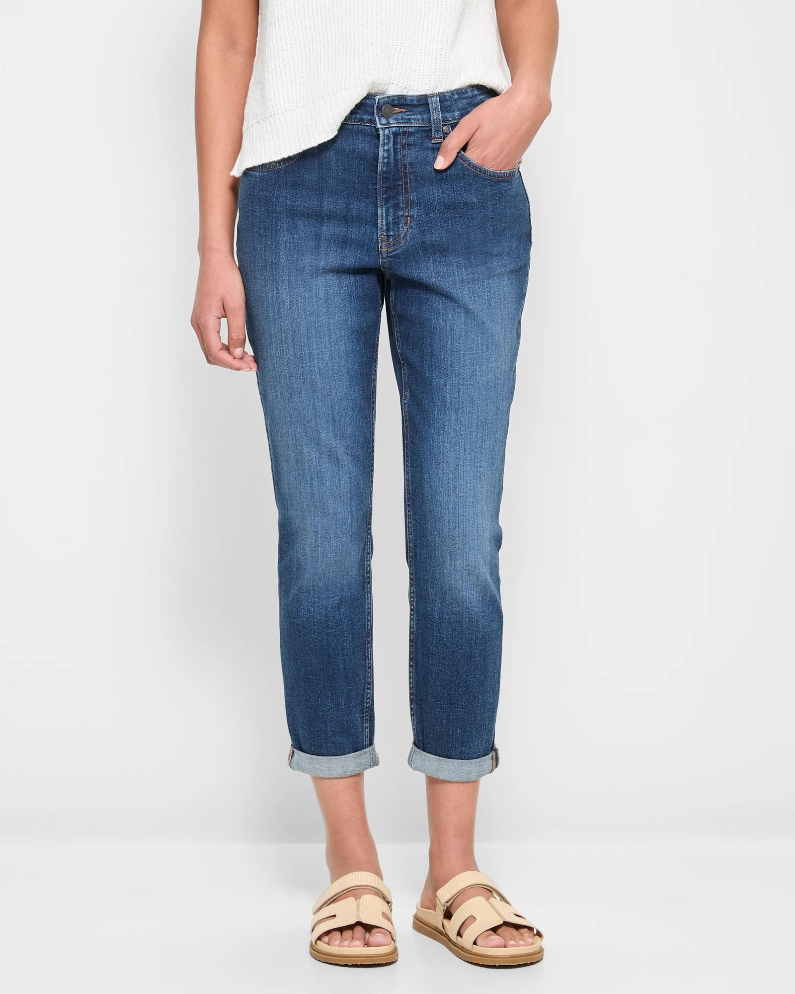 2 Target Mid Rise Ankle Length Girlfriend Denim Jeans MEDITERANEAN BLUE, 2 of 5