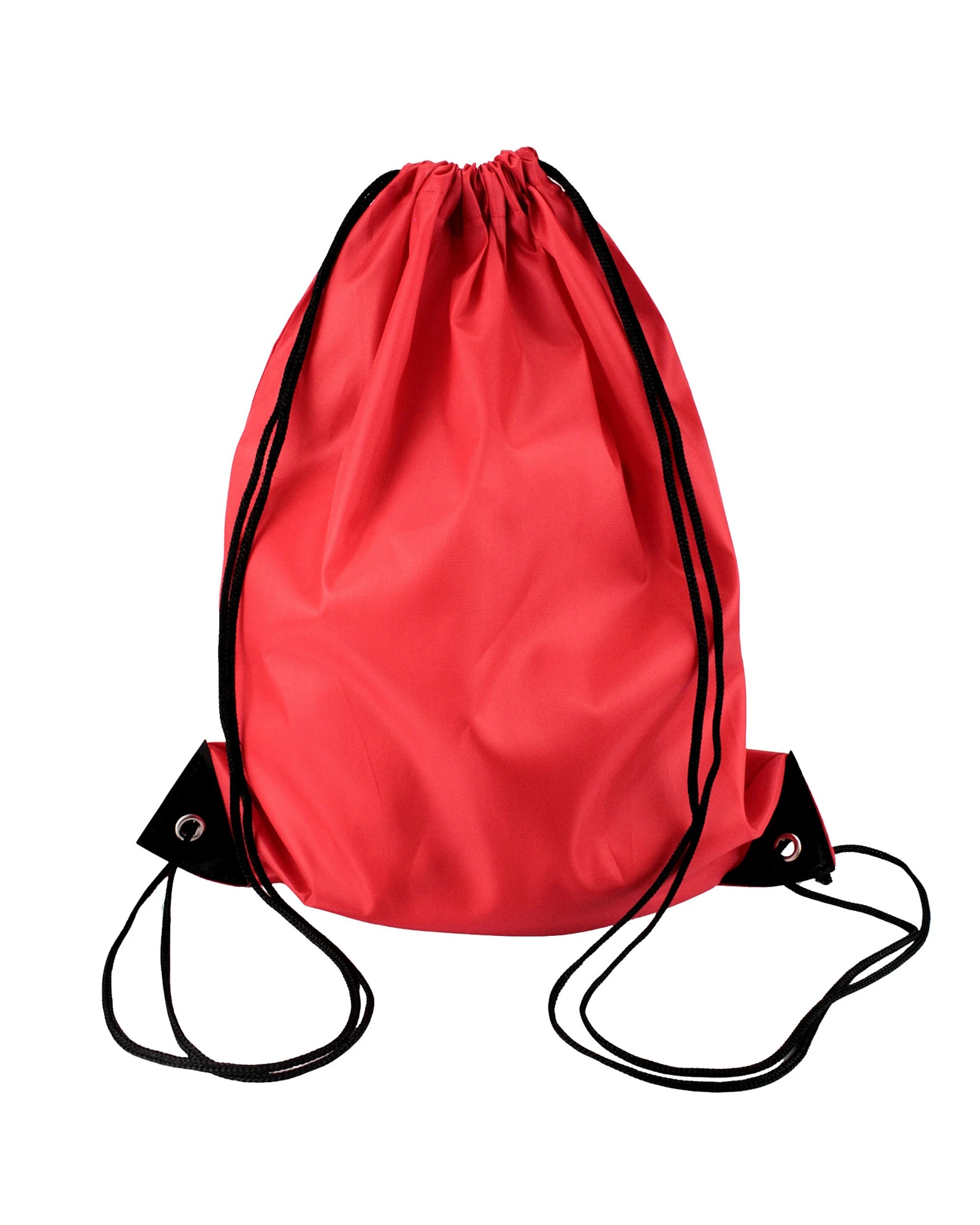 1 Partyrama Drawstring Bags Pack of 6 - Red, 1 of 3