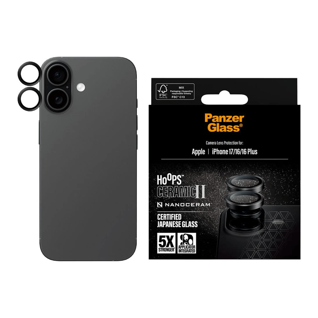 1 PanzerGlass Hoops Camera Lens Protector iPhone 17 Ceramic, 1 of 3