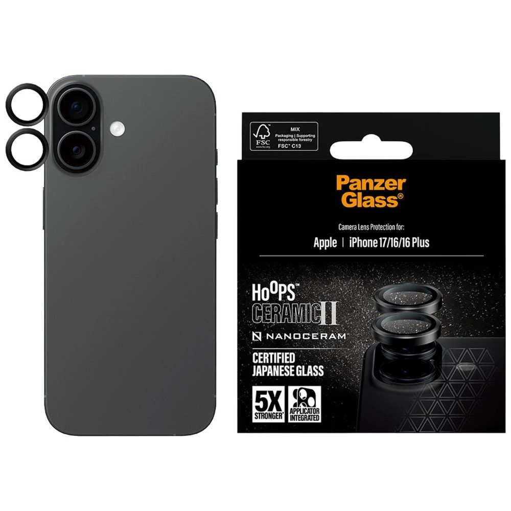 1 PanzerGlass Hoops Camera Lens Protector iPhone 17 Ceramic, 1 of 3