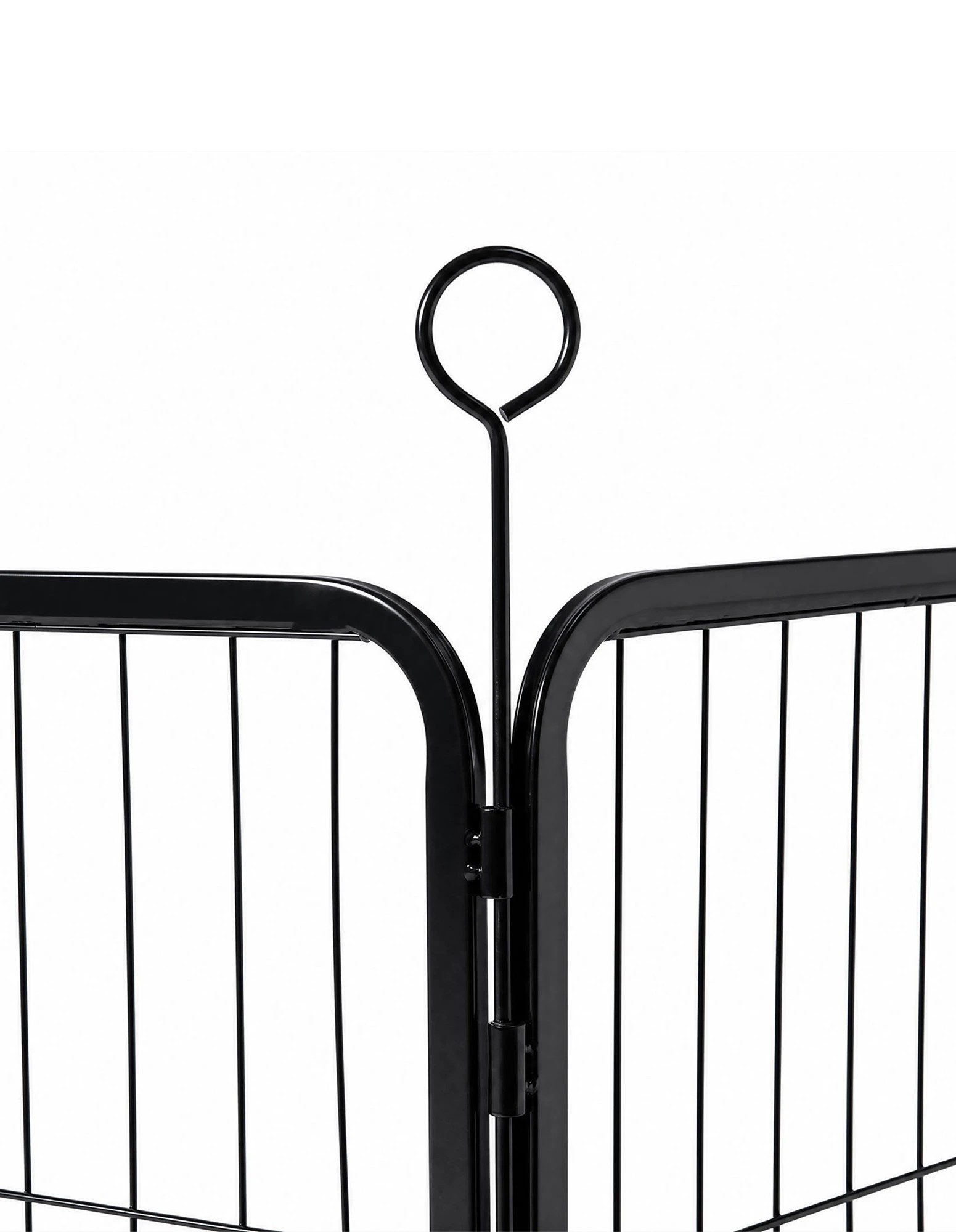 6 Pawz Dog Playpen 8-Panel Metal Dog Pen Tool-Free Foldable Puppy Crate Black, 6 of 8