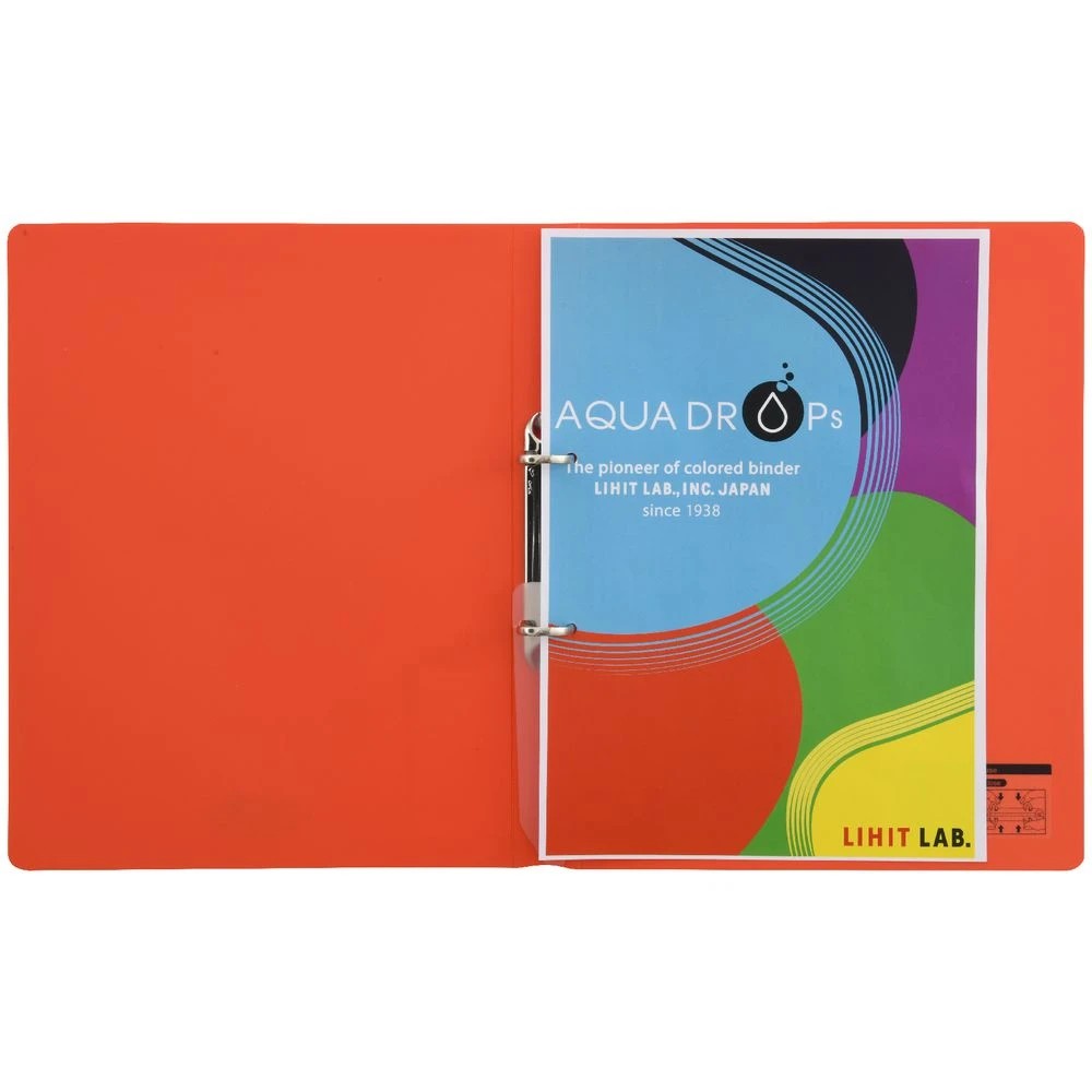 4 Aqua Drops A4 Twist Binder 2-O 18mm Vivid Red, 4 of 4