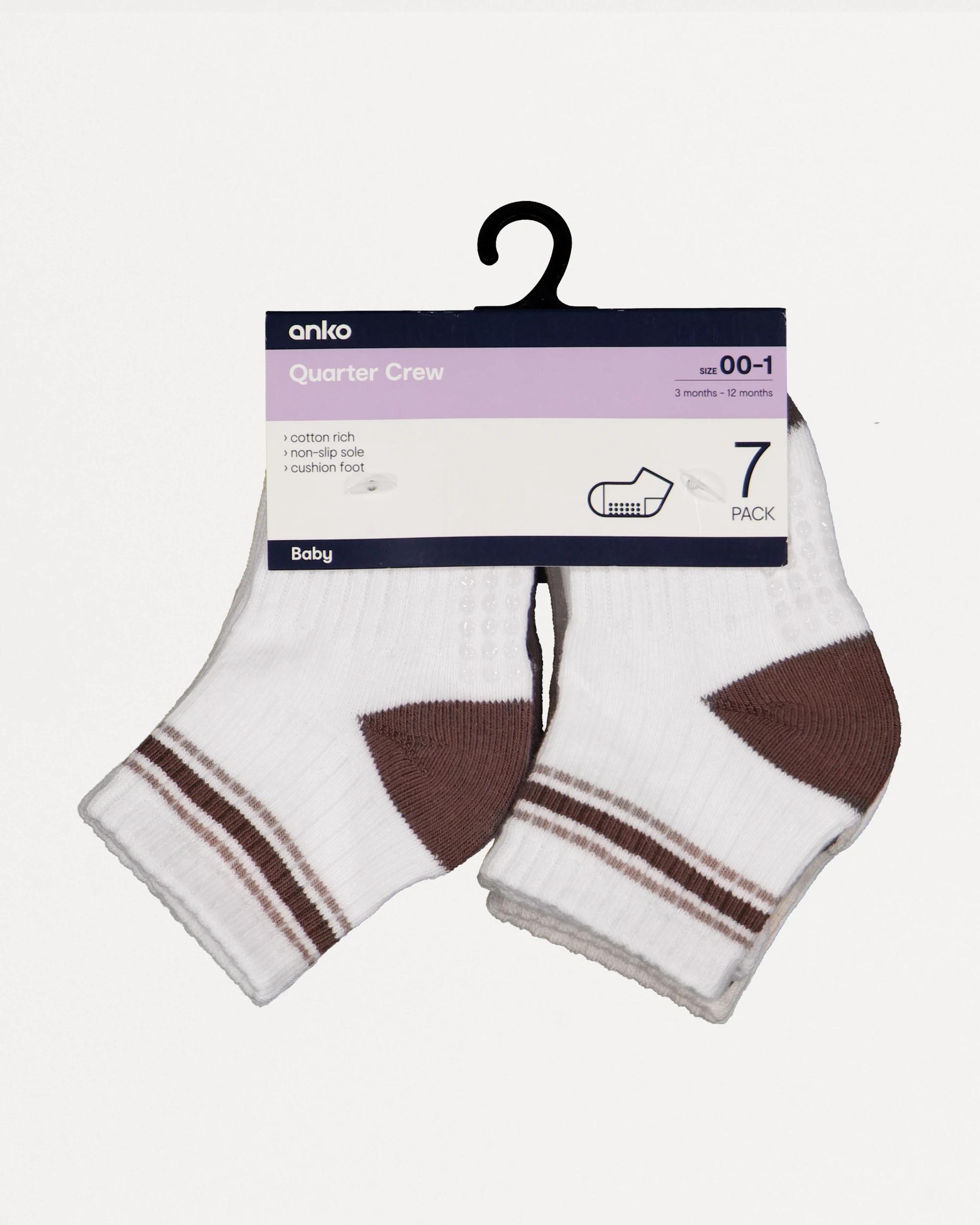 3 7 Pack Sports Quarter Crew Socks Neu Pack, 3 of 3