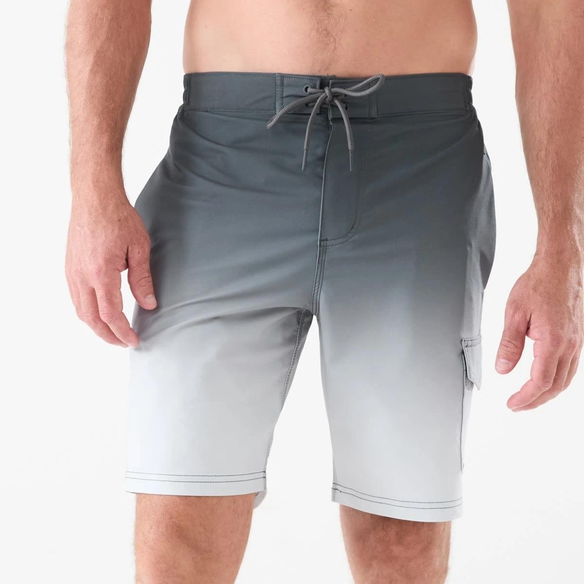 1 4 Way Stretch Boardshorts SMOOTH GRADIENT VOLCANIC ROCK, 1 of 6