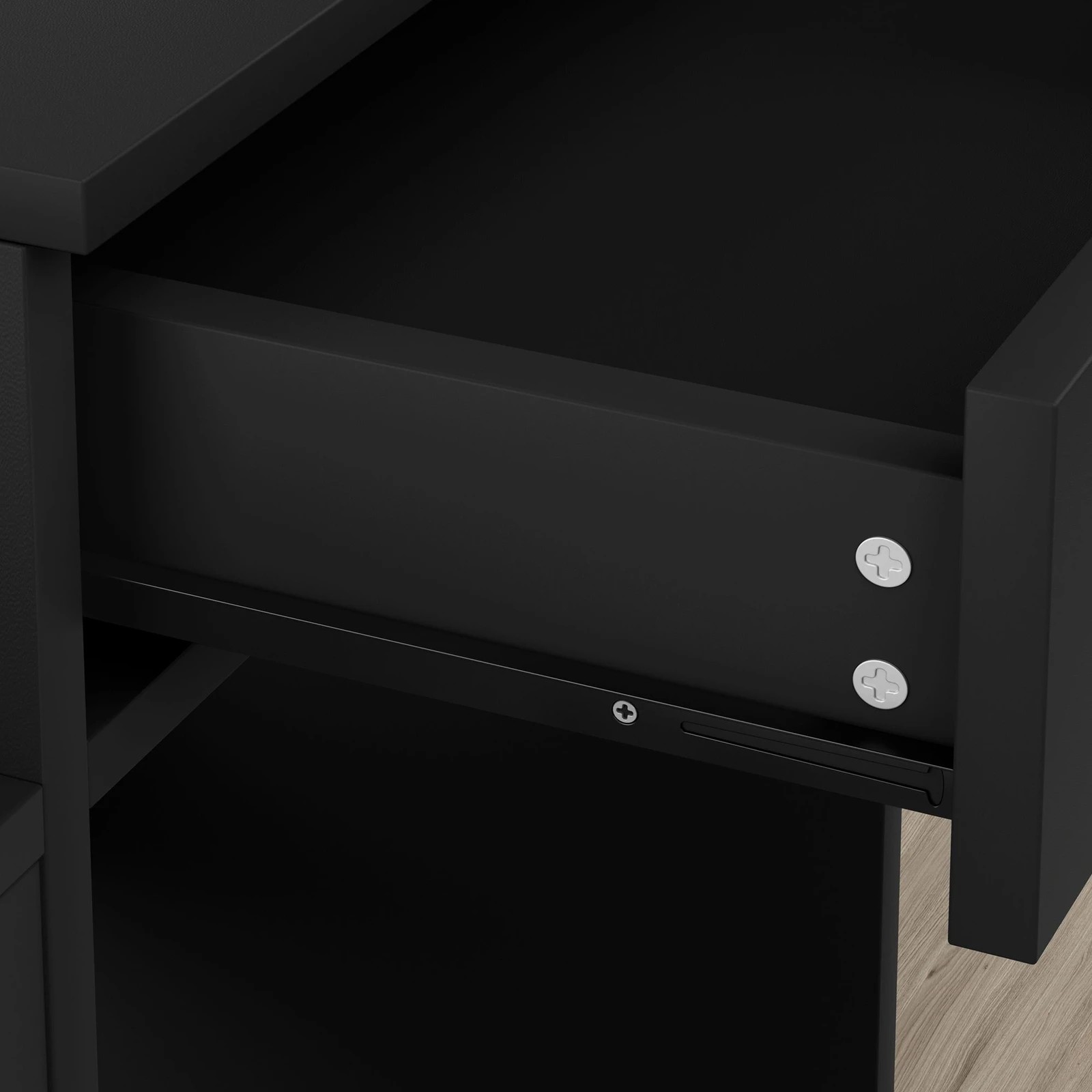 8 Alfordson Dressing Table Stool Set Makeup Mirror Vanity Desk Drawers - Black, 8 of 10