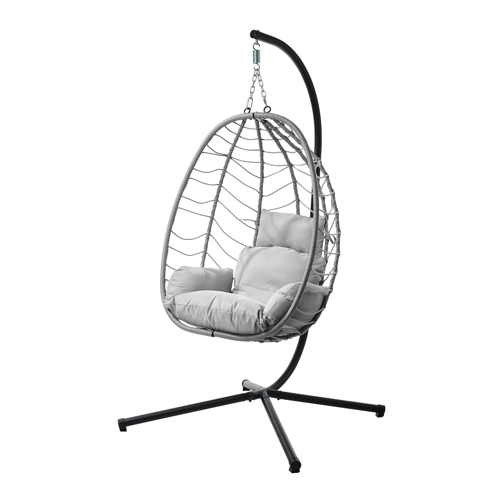 1 Livsip Outdoor Hanging Chair Swing Chair Porch Egg Seat Garden Furniture Rattan - Multi, 1 of 8
