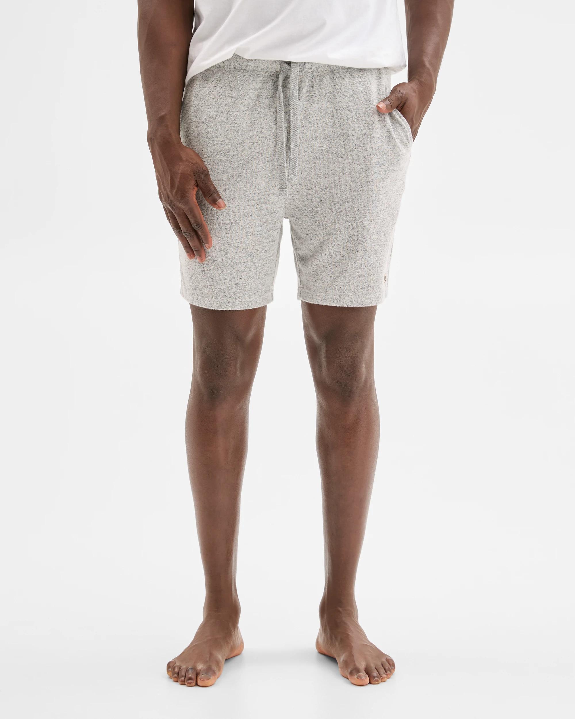 4 Maxx Cozy Knit Lounge Sleep Shorts GREY MARLE, 4 of 5