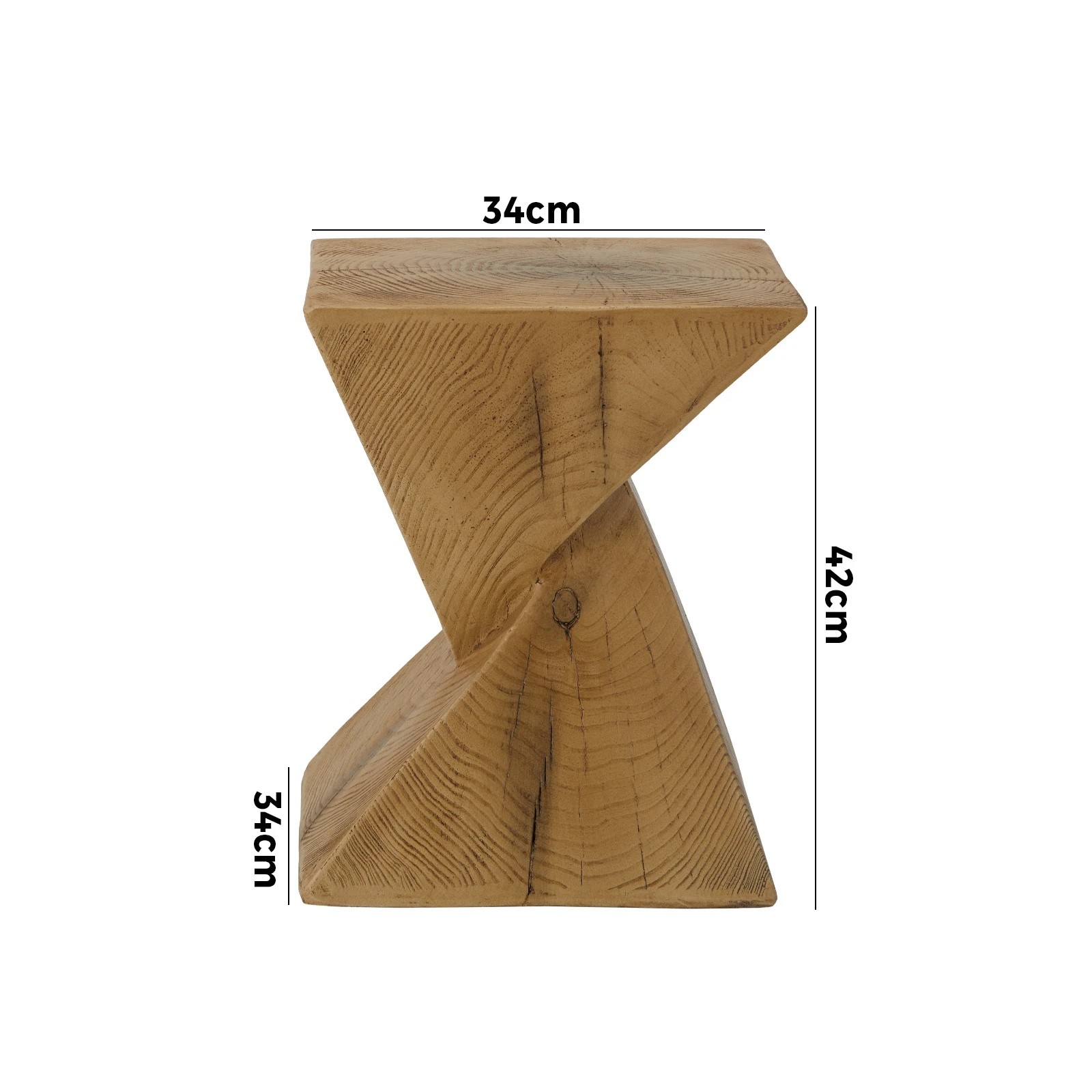 8 Oikiture Side Table Coffee Bedside End Stool Stand Magnesium Cement Outdoor
 - Natural, 8 of 8