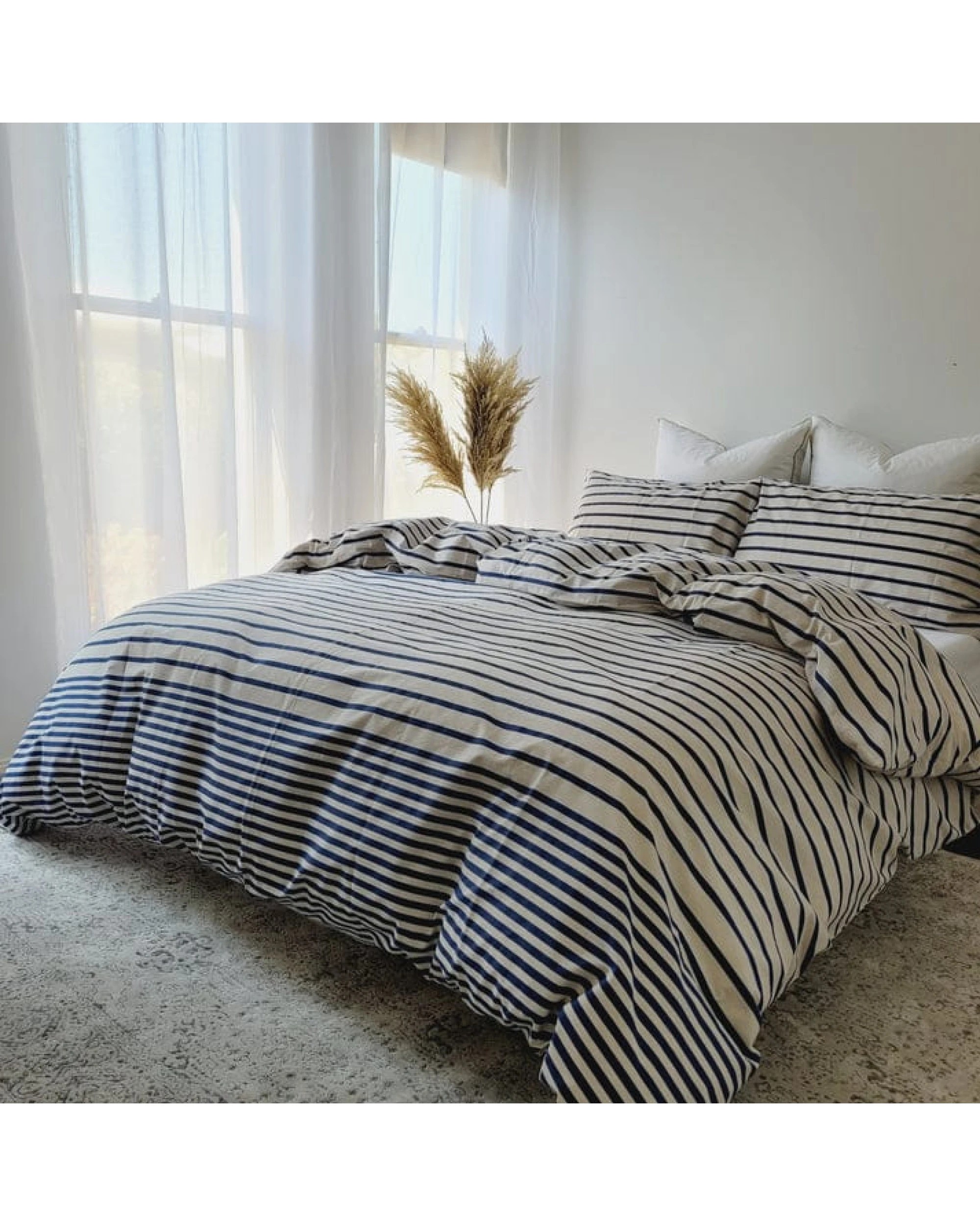 1 Amsons Pure Cotton Quilt Cover Set Ava - Queen Bed - Multi, 1 of 1