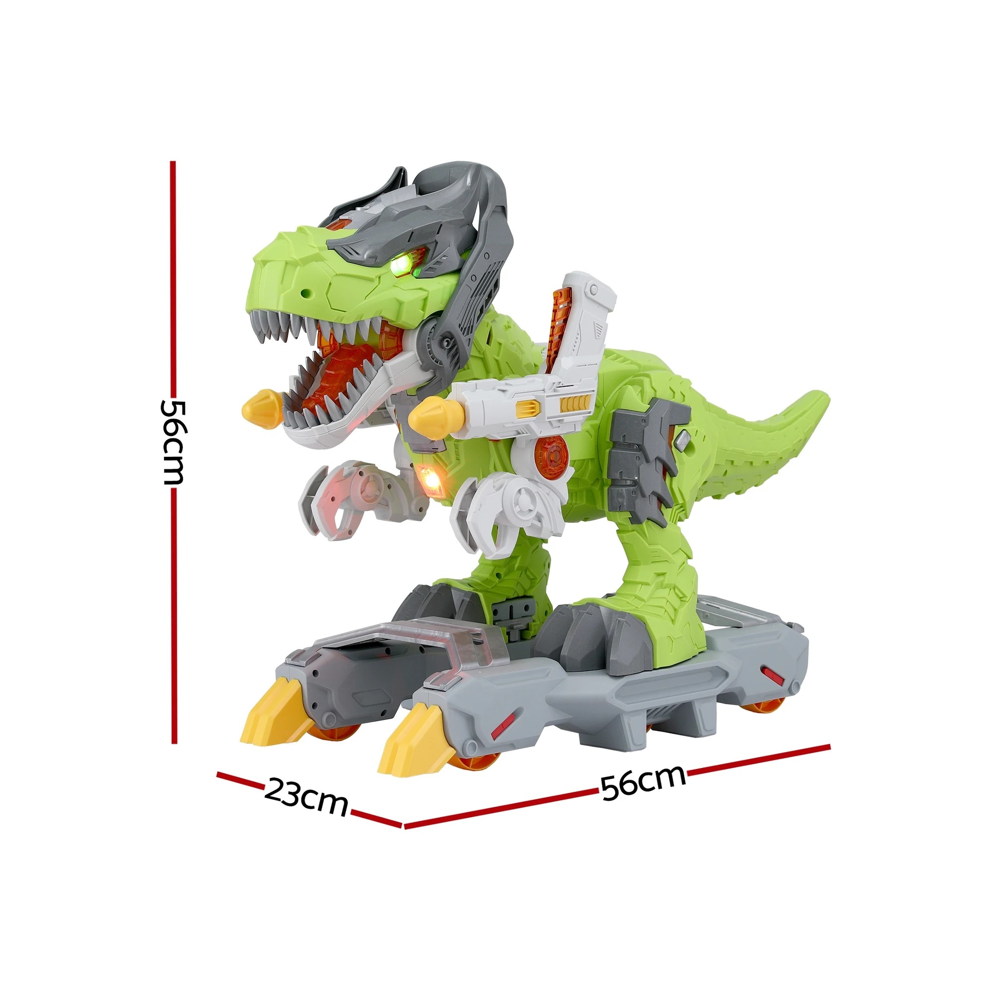 2 Keezi Kids Dinosaur Ride On Push Car Toy with Spray Function Indoor Outdoor Toys Children Gift - Green, 2 of 4