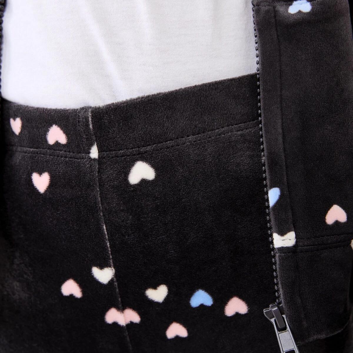 3 Velour Flare Leggings Hearts, 3 of 7