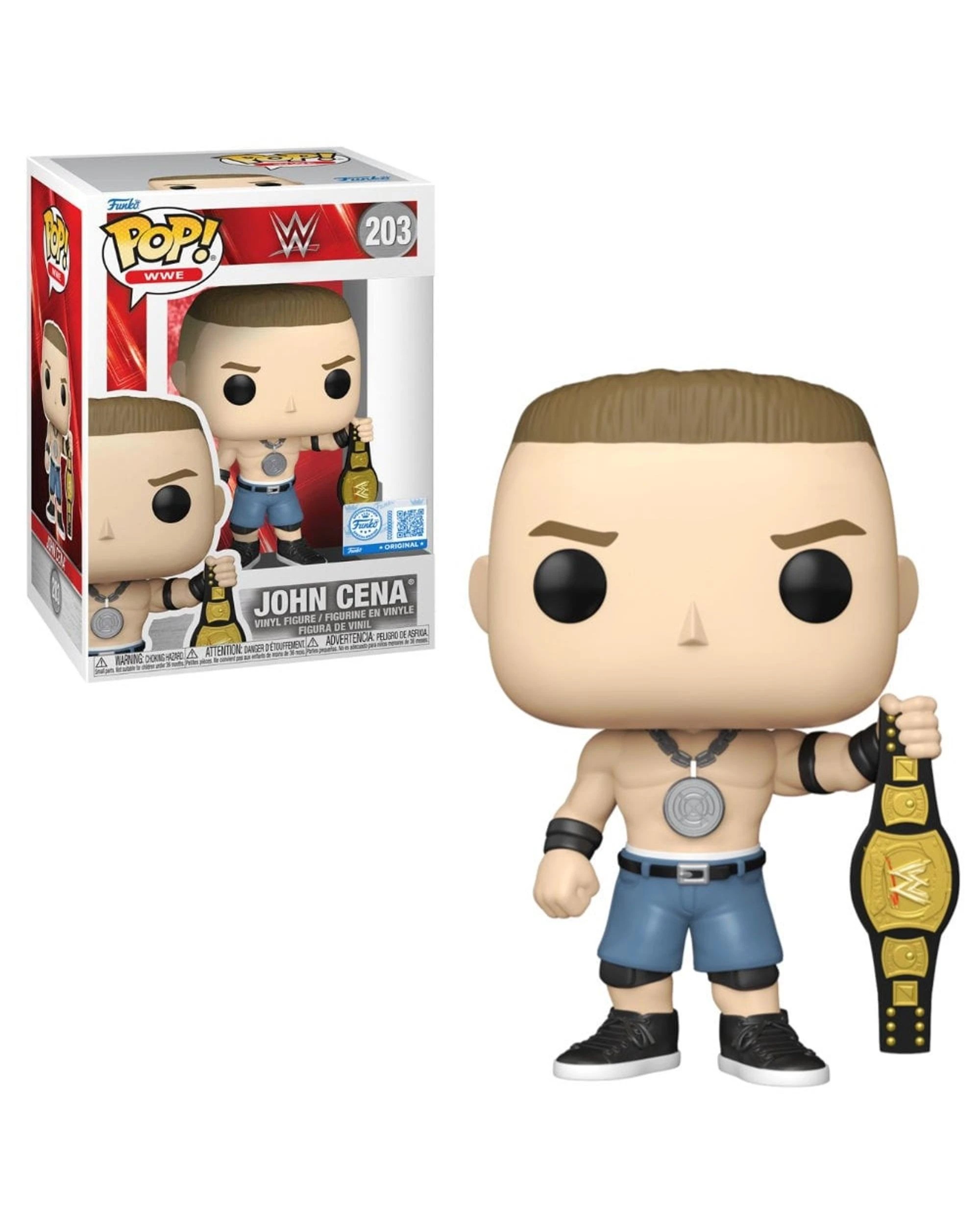 1 WWE John Cena with Spinner Belt Funko POP! Vinyl, 1 of 3