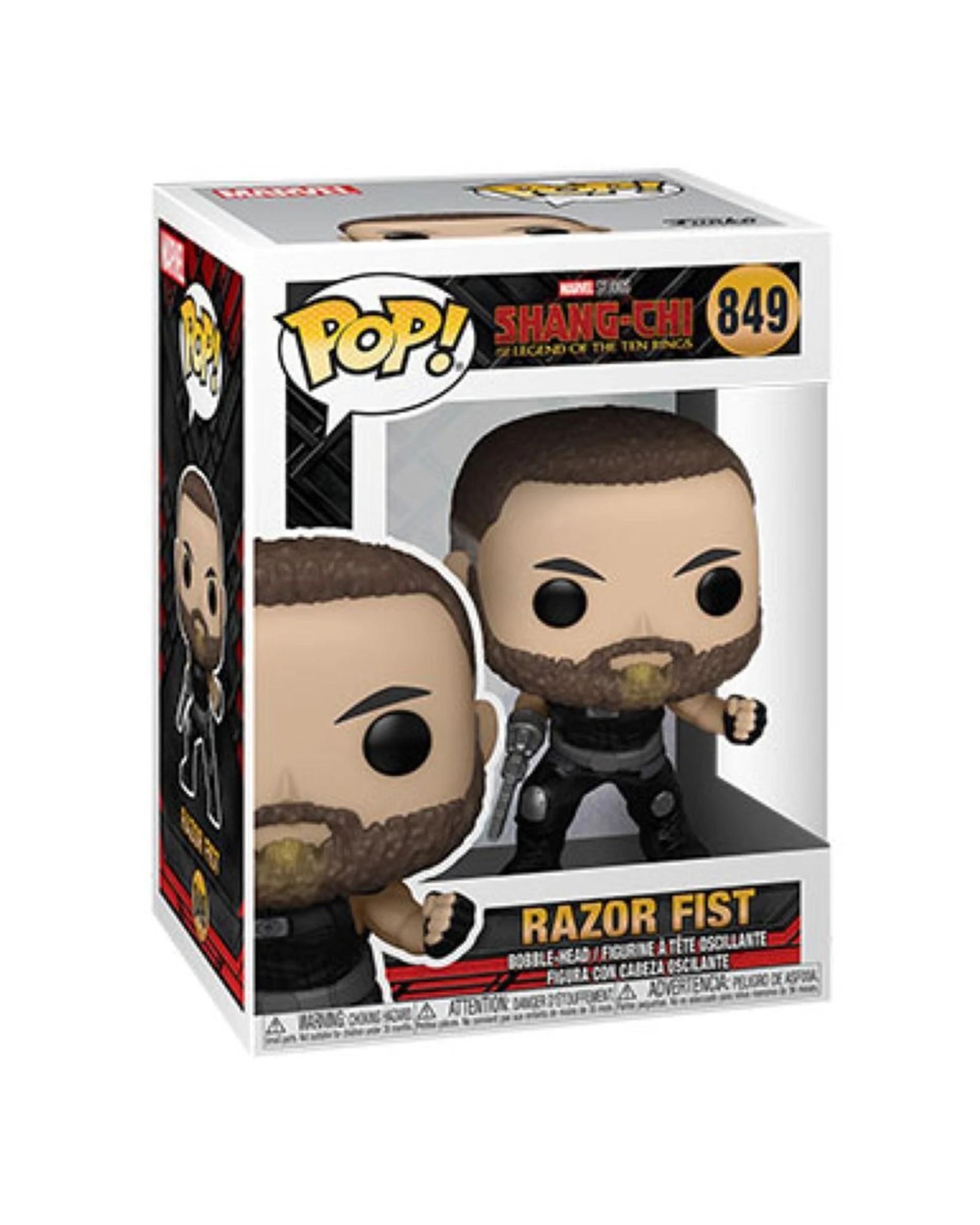 2 POP Vinyl Figurine Shang-Chi - Razor Fist 10cm Plastic Vinyl Window Box - Black, 2 of 3