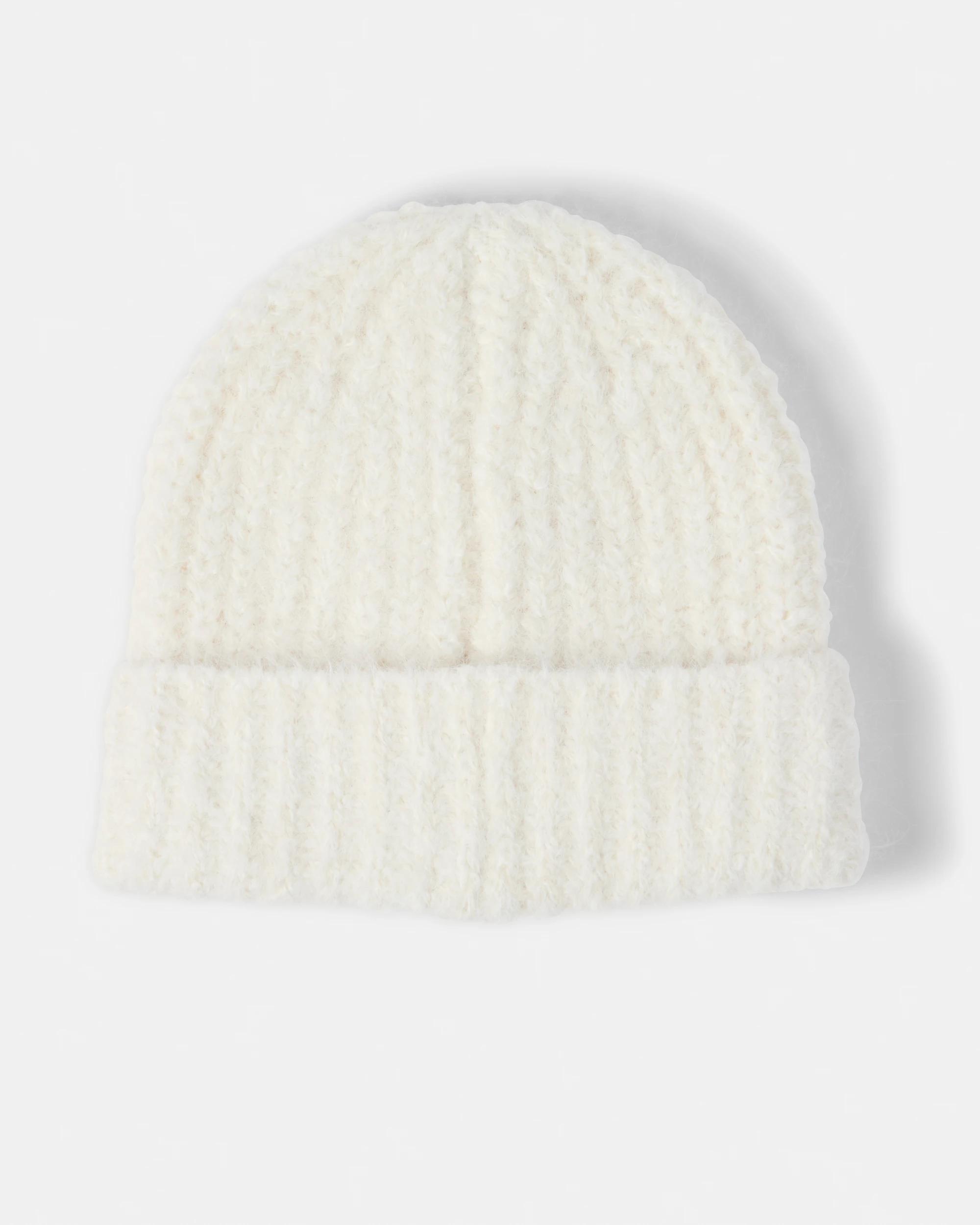 2 Chunky Knit Beanie Cld White, 2 of 3