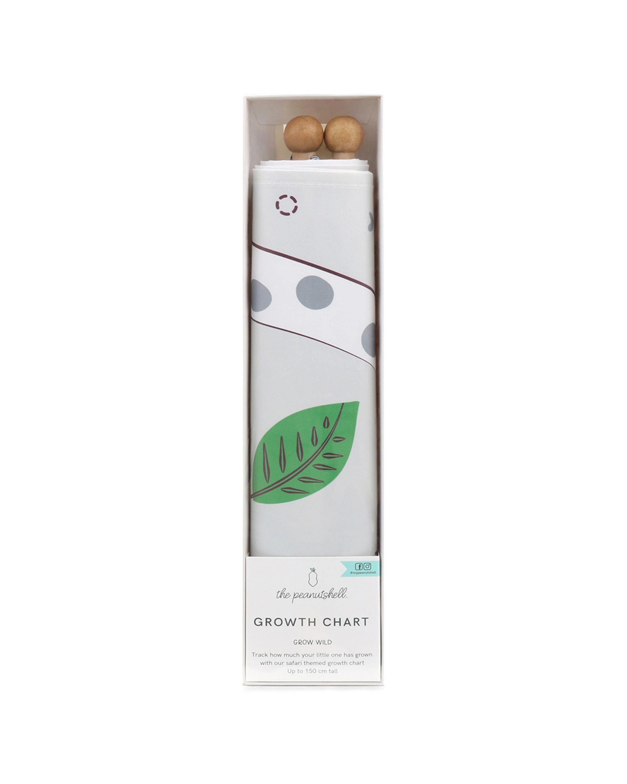 2 The Peanutshell 101cm Canvas Growth Hanging Chart Safari - Pattern, 2 of 2