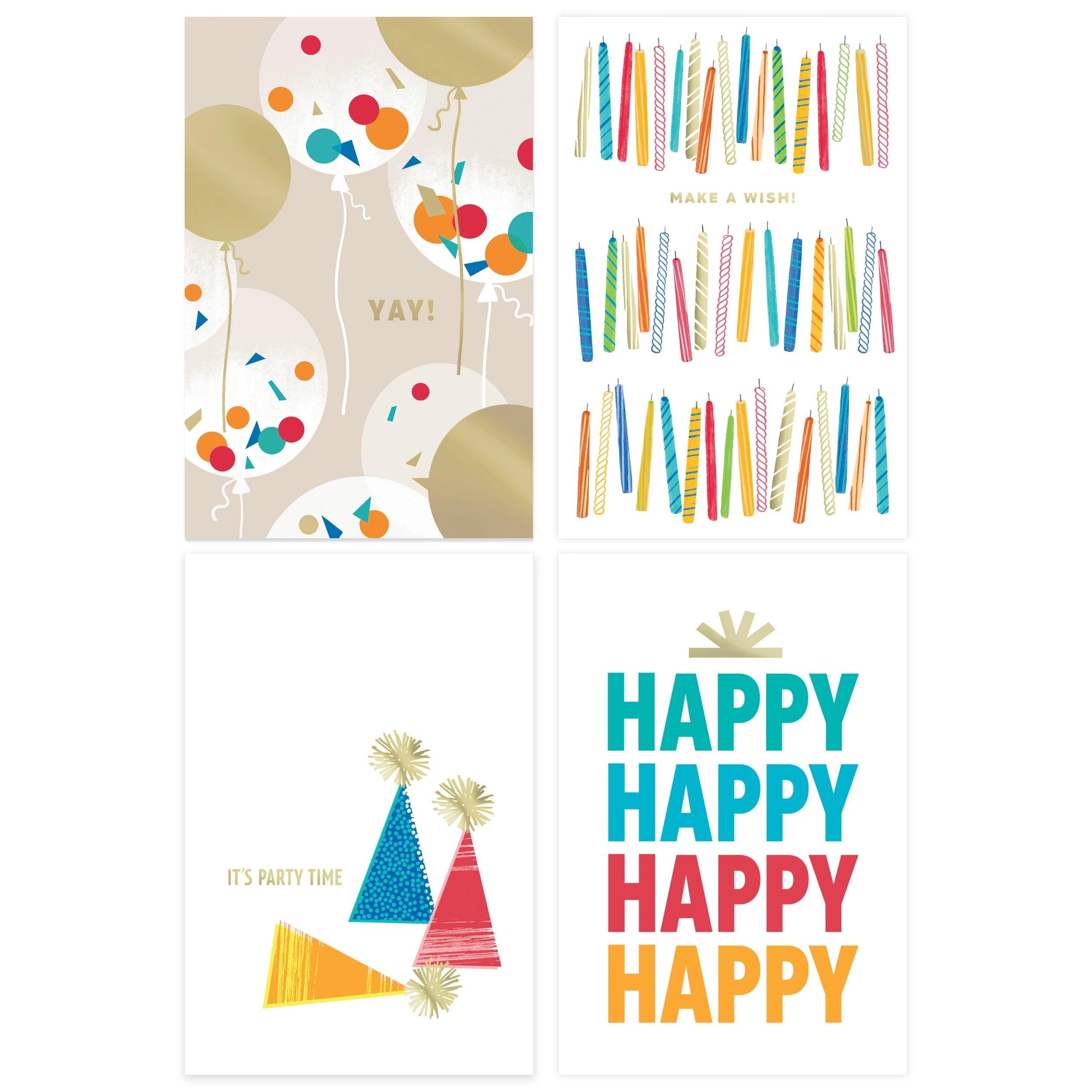 2 12 Pack Hallmark Birthday Cards - Candle, Party Hat, Balloon and Happy, 2 of 6