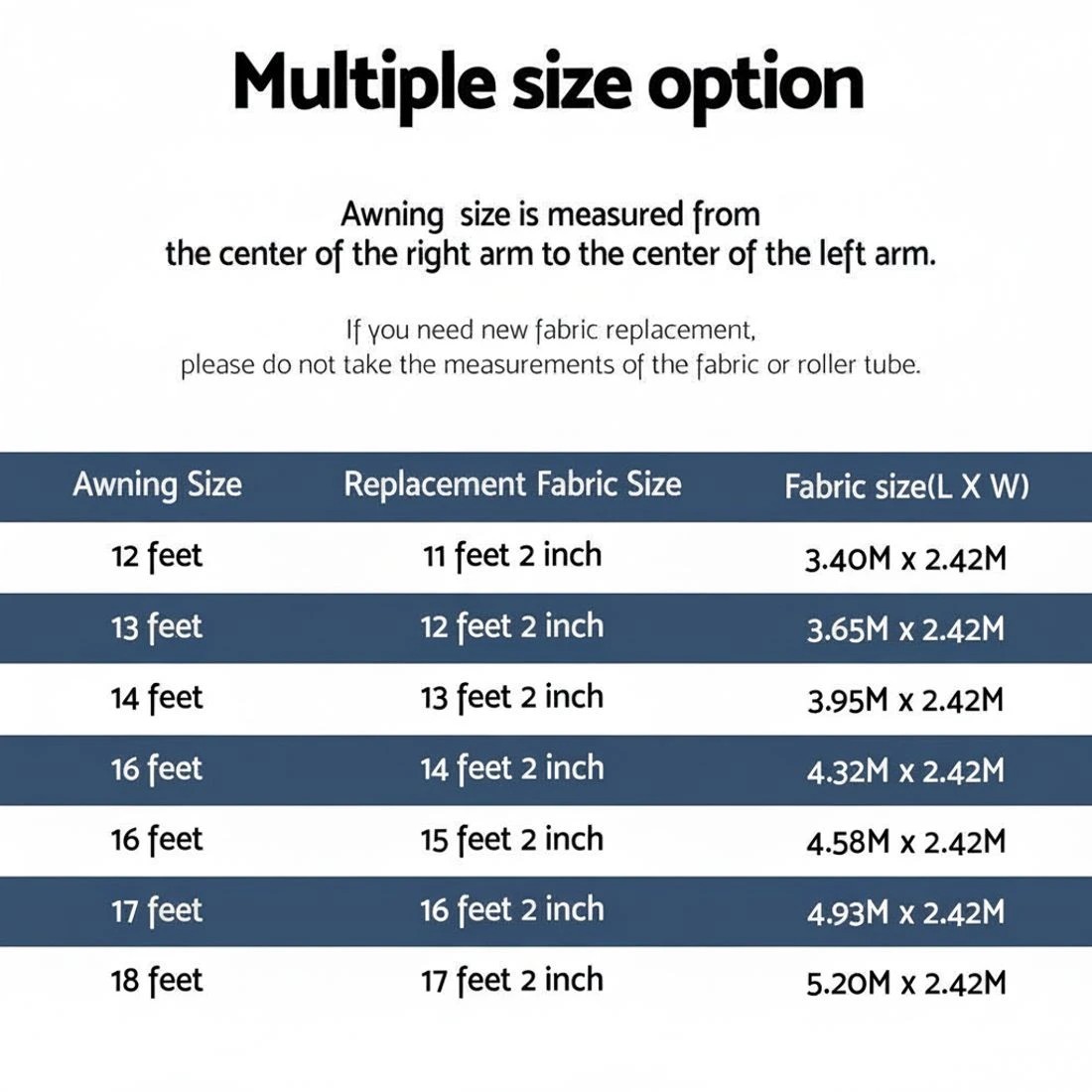 5 Weisshorn 14ft Caravan Awning RV Replacement Fabric 3.95M x 2.42M - Grey, 5 of 5