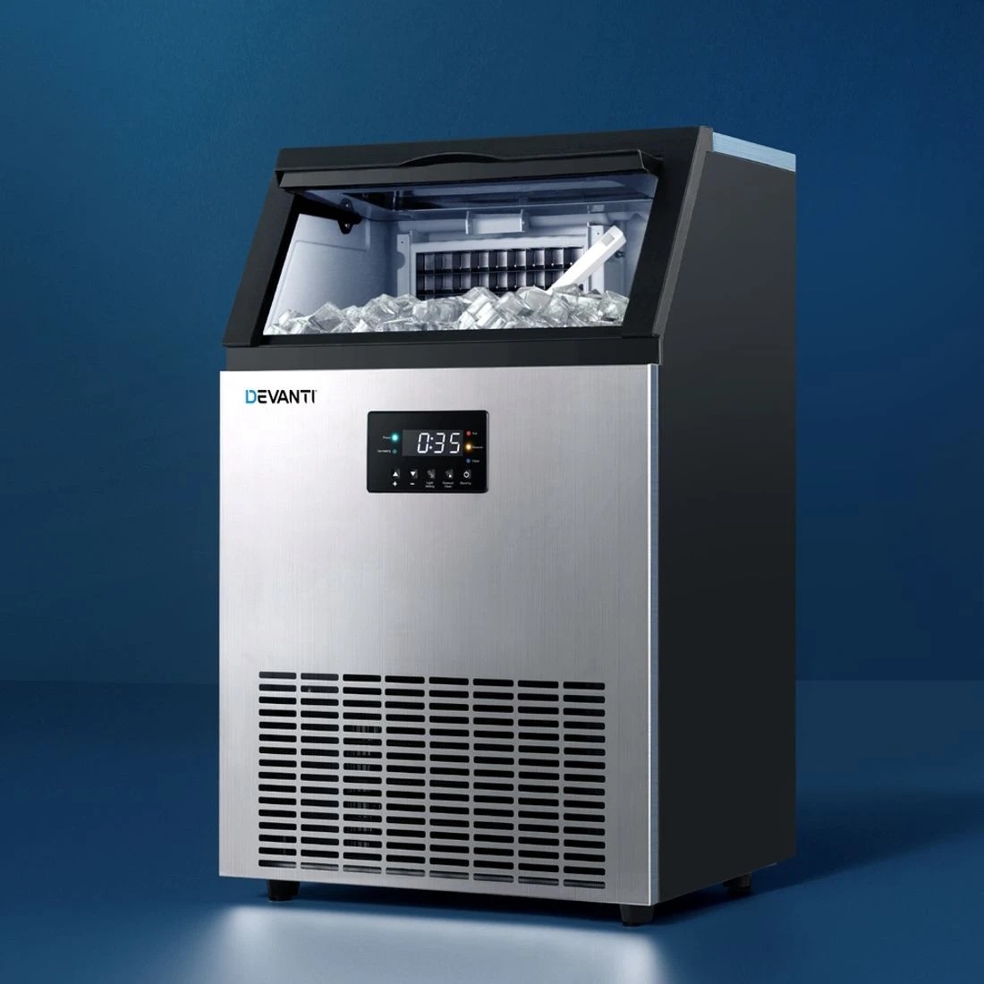 1 Devanti 45kg Ice Maker Commercial Machine - Silver, 1 of 7