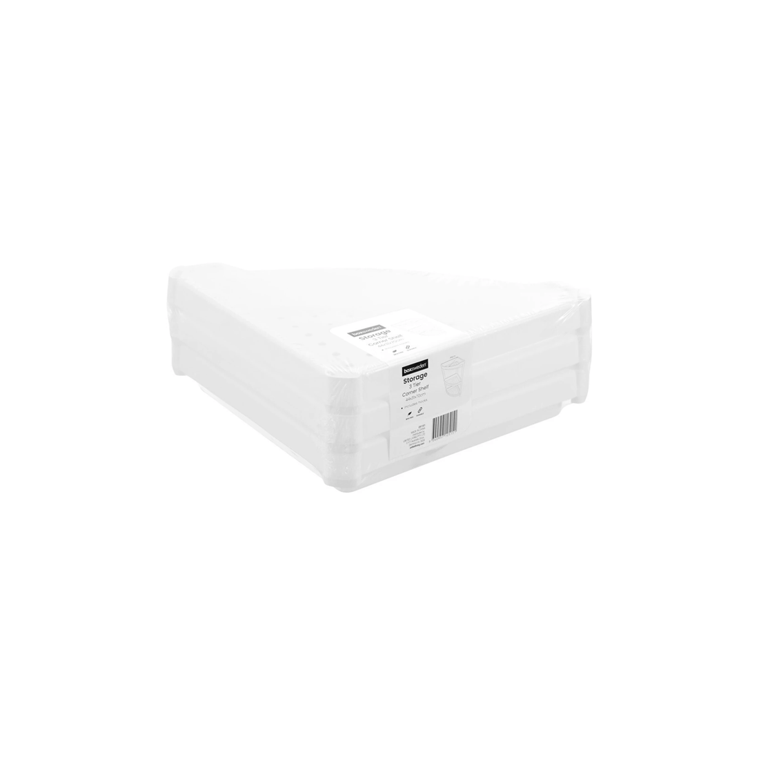 2 Boxsweden 3-tier 70cm Corner Storage Shelf Home Organiser Rack Stand
 - White, 2 of 5