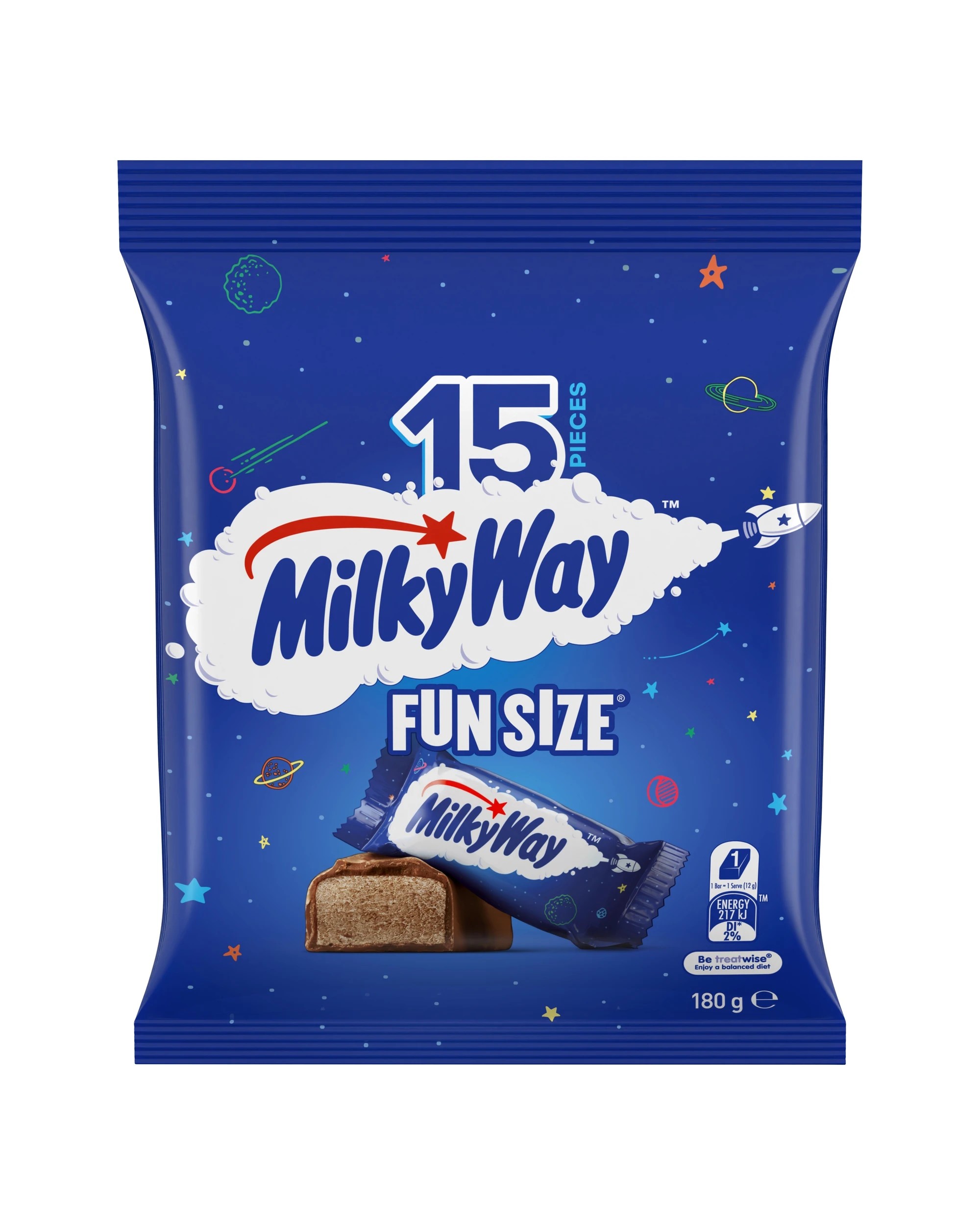 3 Milky Way 15 Piece Milk Chocolate Fun Size Share Pack 180g, 3 of 5