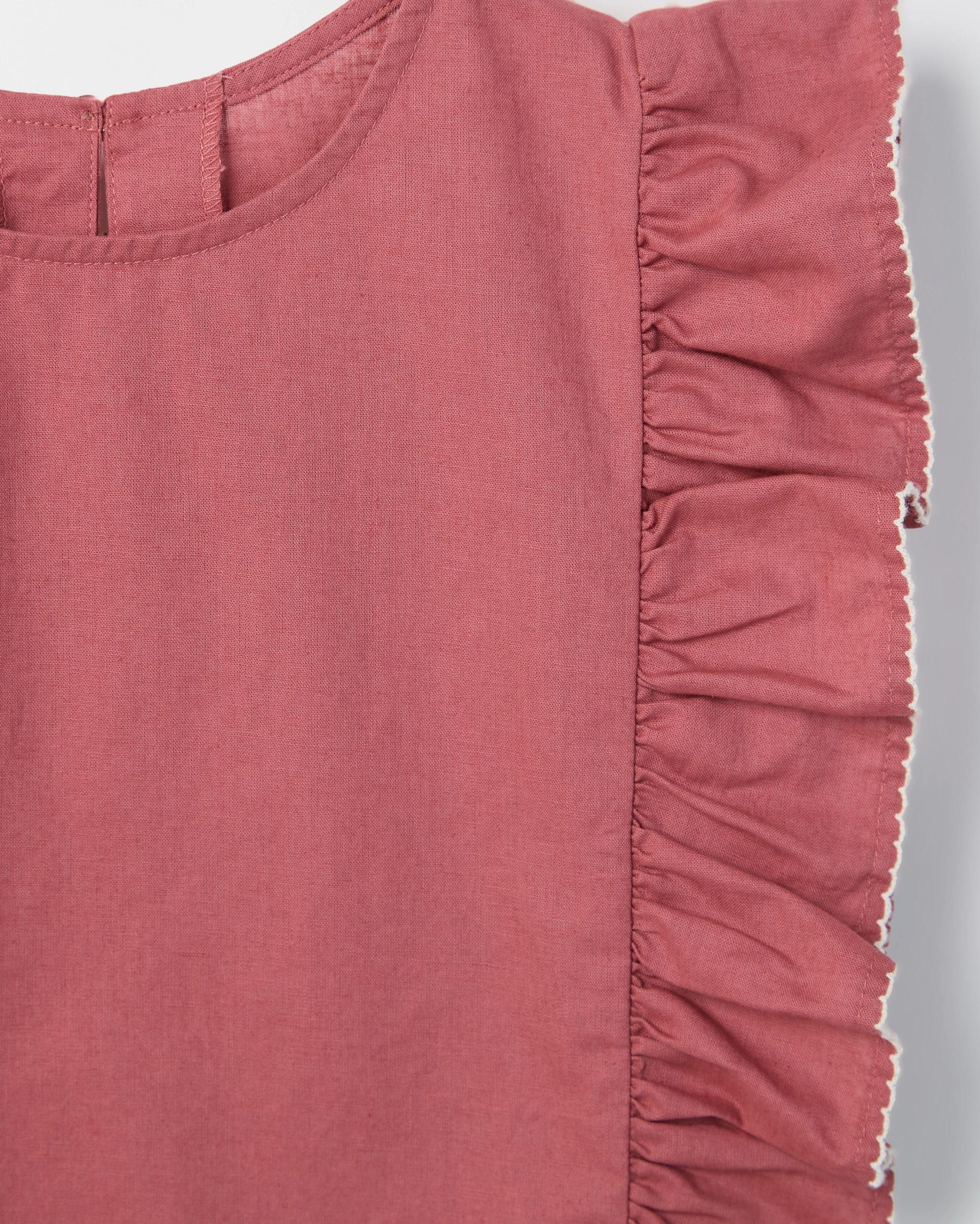 2 Target Kids Australian Cotton Blend Ruffle Sleeve Woven Co-ord Tank Top TERRACOTTA, 2 of 2