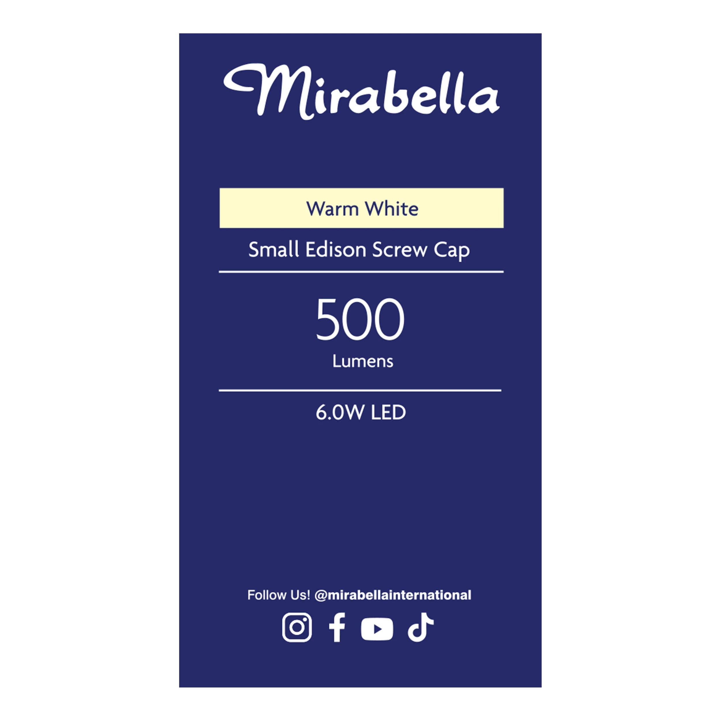 5 Mirabella LED SES 6W 2700K Warm White R50 Reflector Everyday Globe, 5 of 6