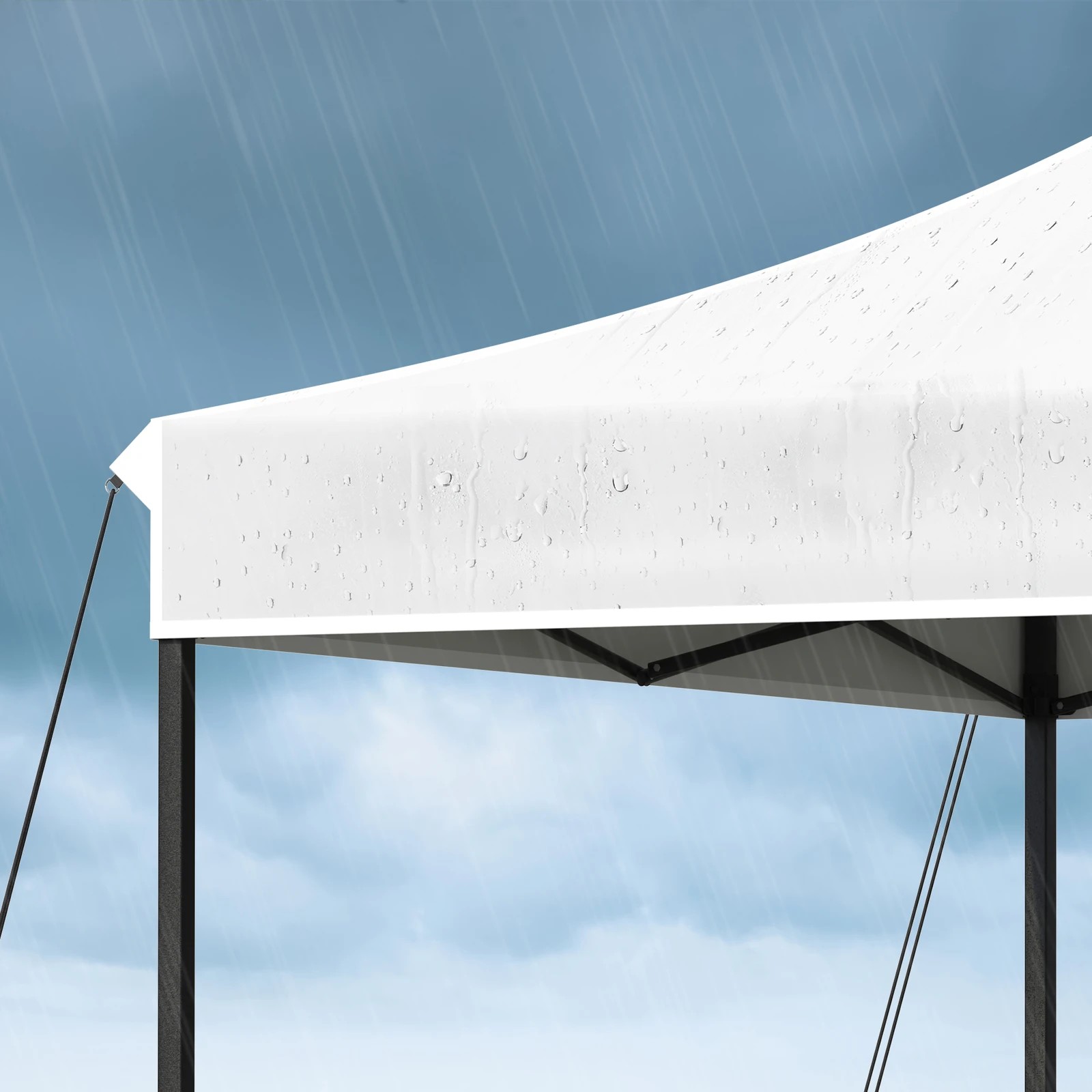 4 Alfordson Gazebo 6x3m Pop Up Marquee 600D Oxford Folding Outdoor Tent - White, 4 of 10
