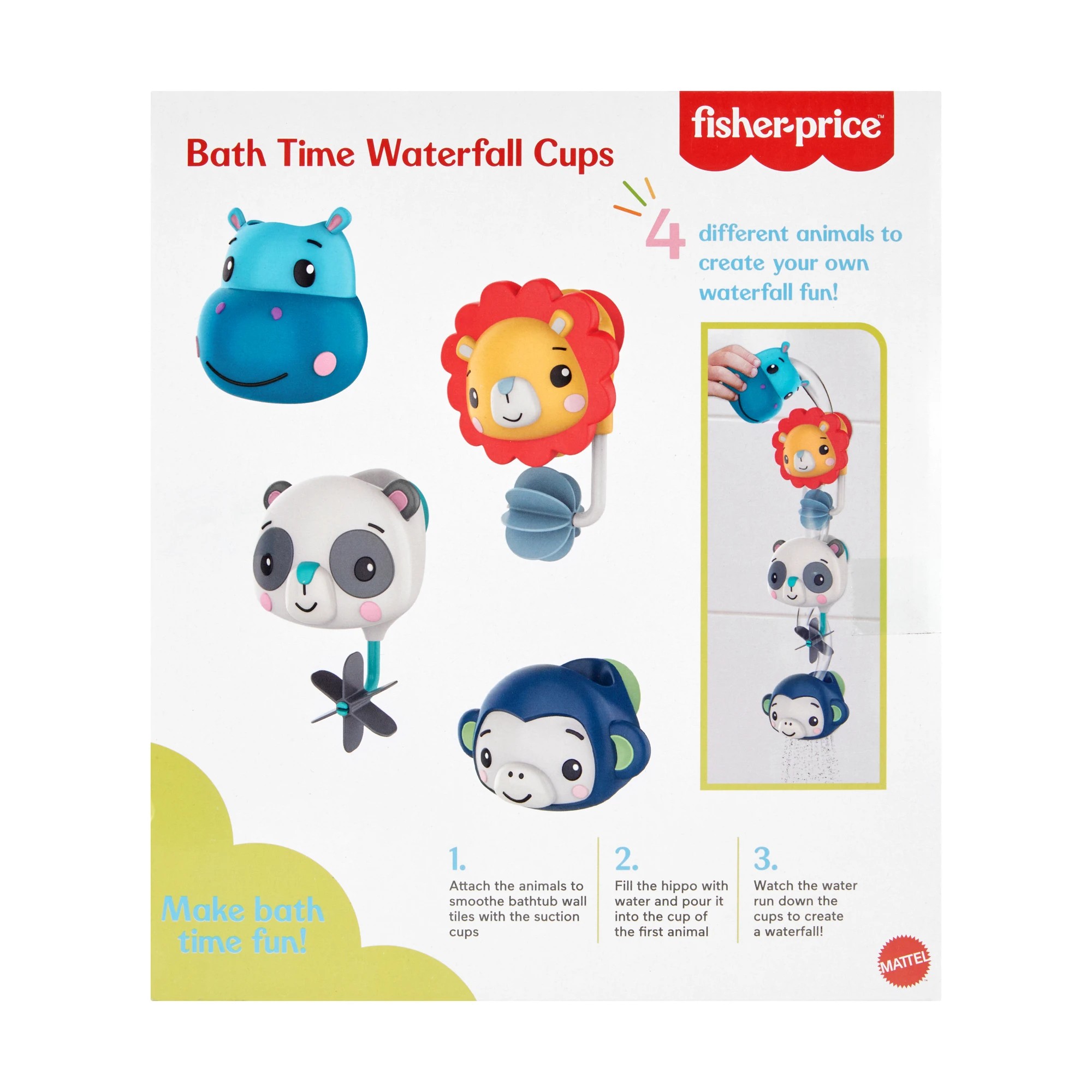 6 Fisher-Price 4 Piece Bath Time Waterfall Cups, 6 of 6