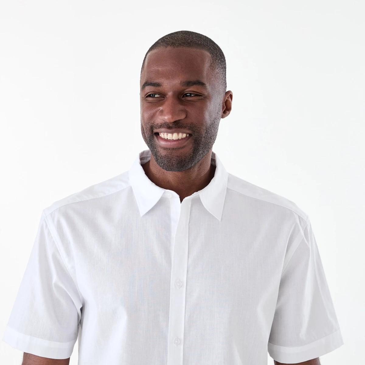 4 Short Sleeve Cotton Linen Shirt White, 4 of 6