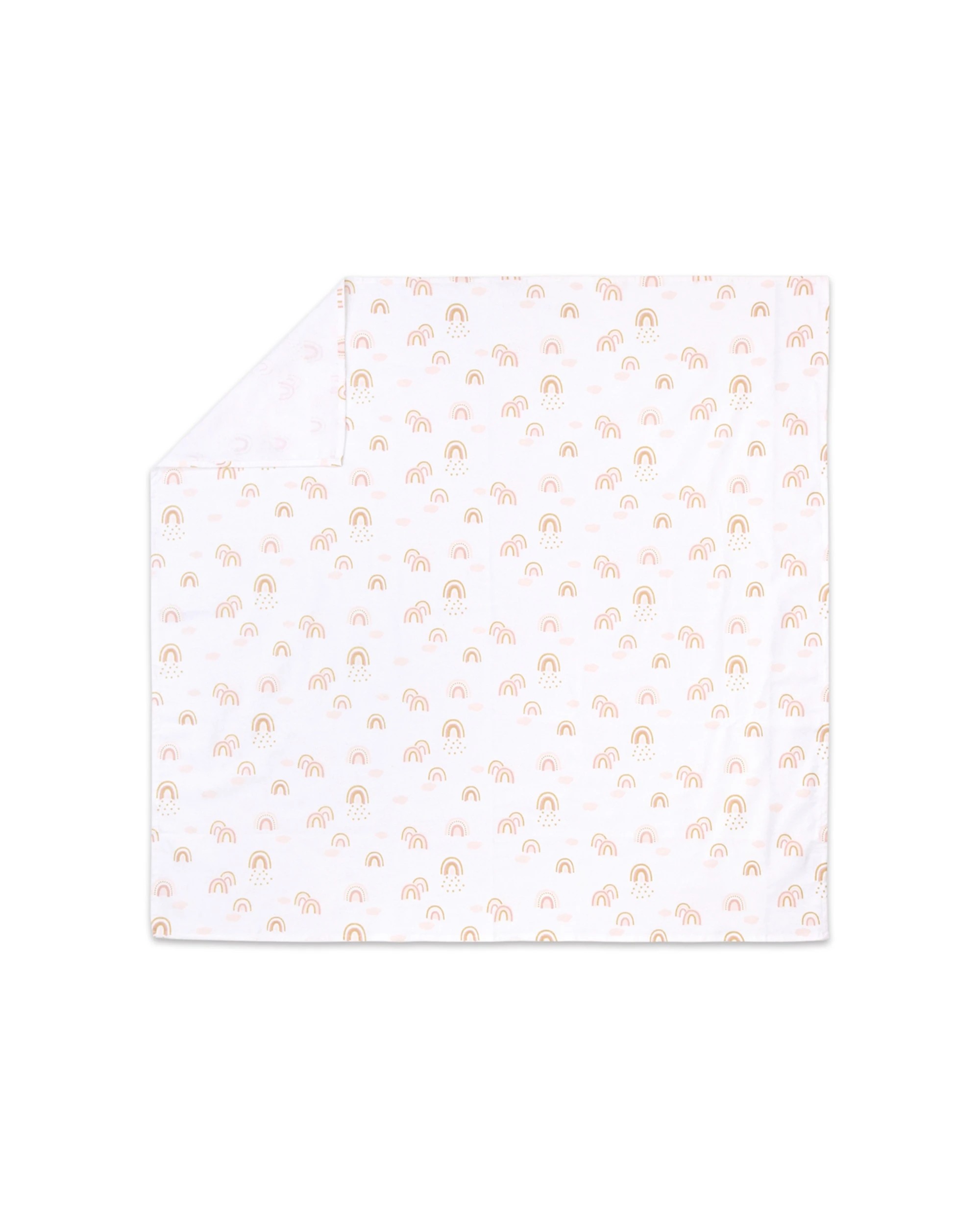 2 Little Haven Brushed Cotton Rainbows Baby Wrap Blanket Swaddle Lightweight - Multi, 2 of 3