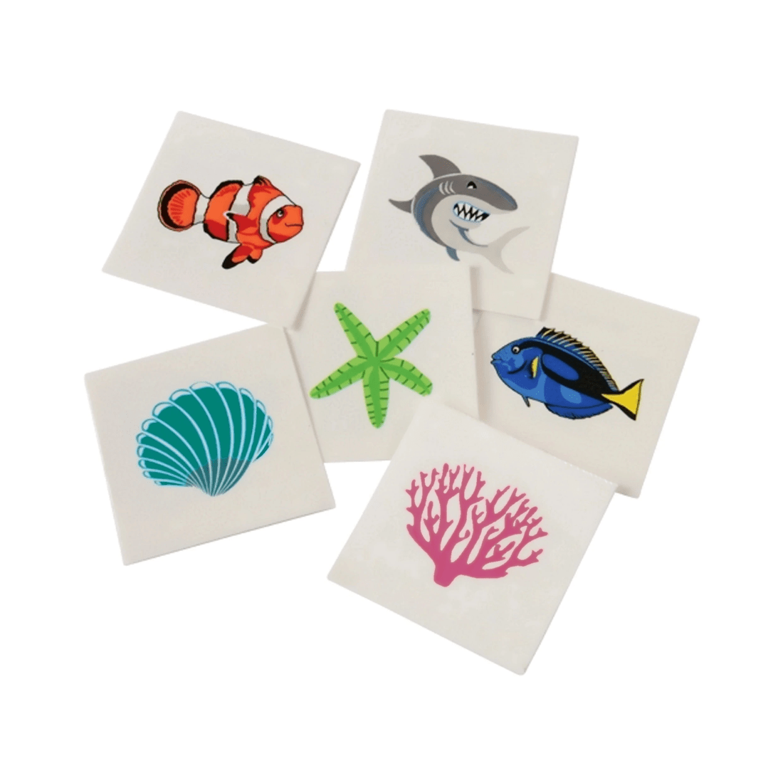 1 US Toy Coral Reef Sea Creature Tattoos Pack of 144, 1 of 1