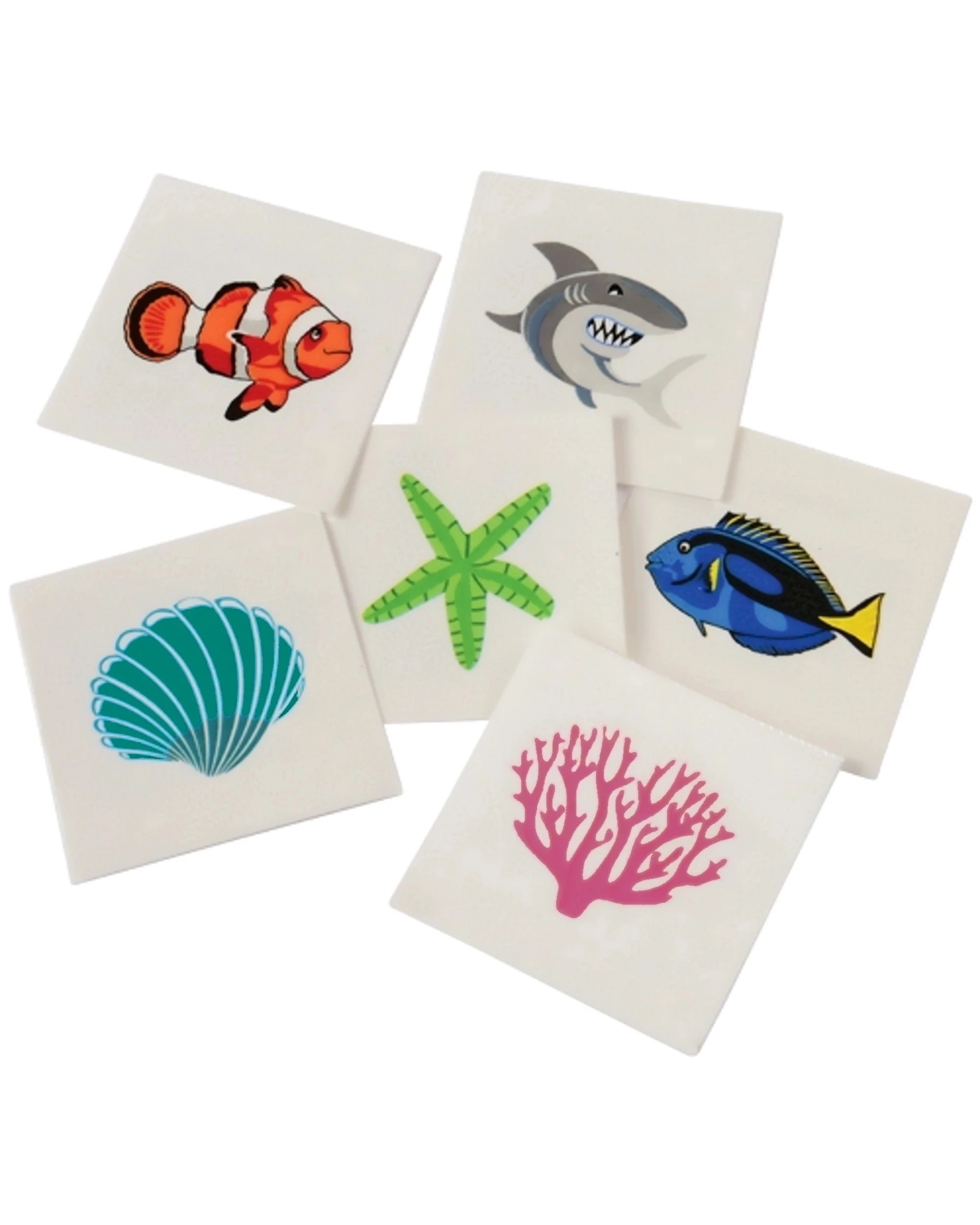 1 Partyrama Coral Reef Sea Creature Tattoos Pack of 144, 1 of 1