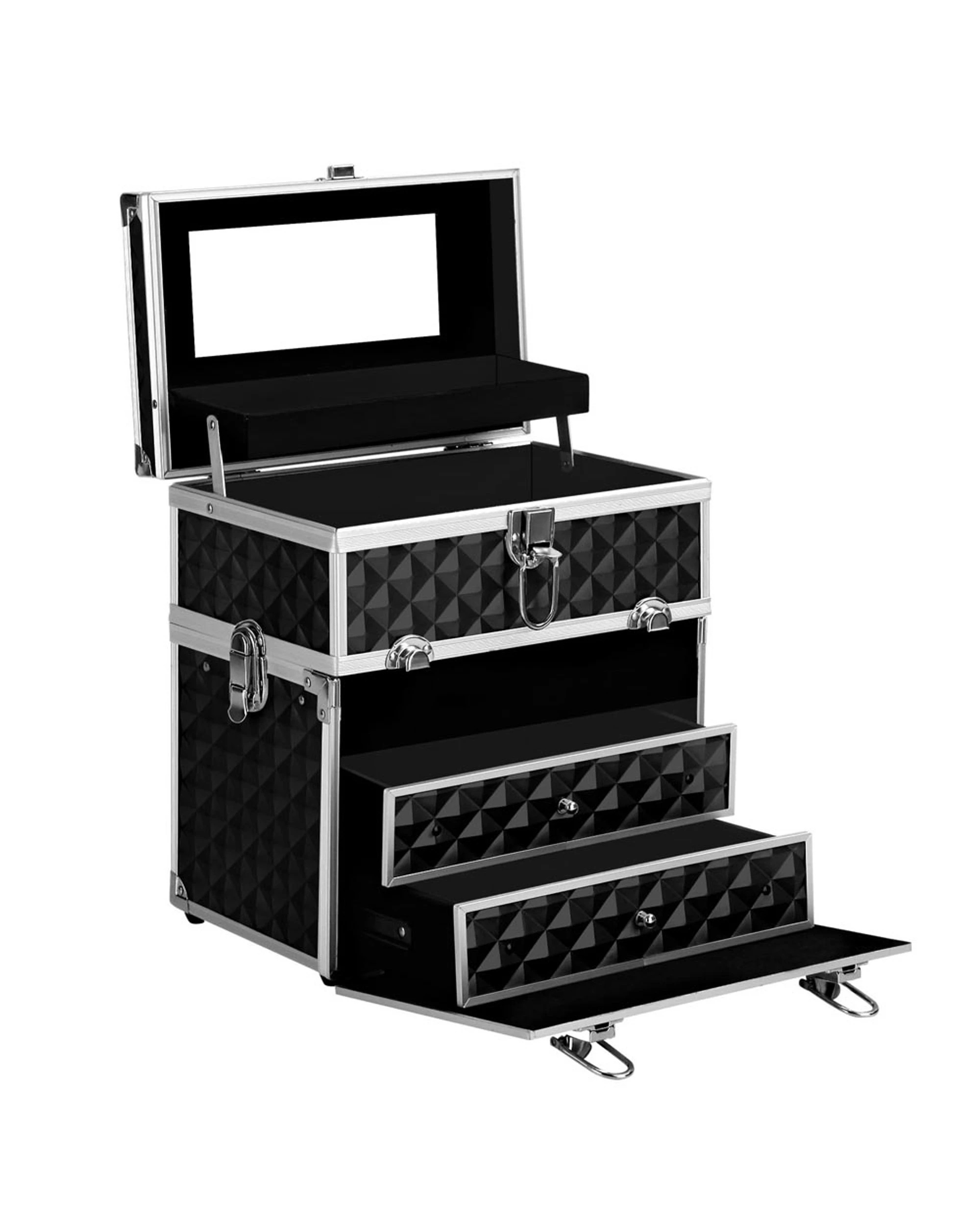 1 Embellir Beauty Case Makeup Travel Bag Organiser Large Carry Jewellery BoxVanity - Multi, 1 of 8