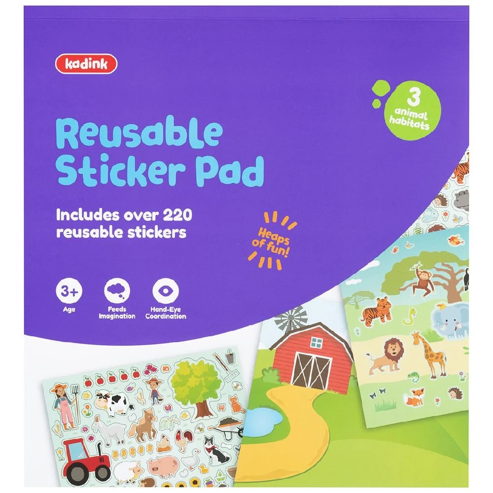 1 Kadink Reuseable Sticker Activity Pad Animal Habitats, 1 of 5